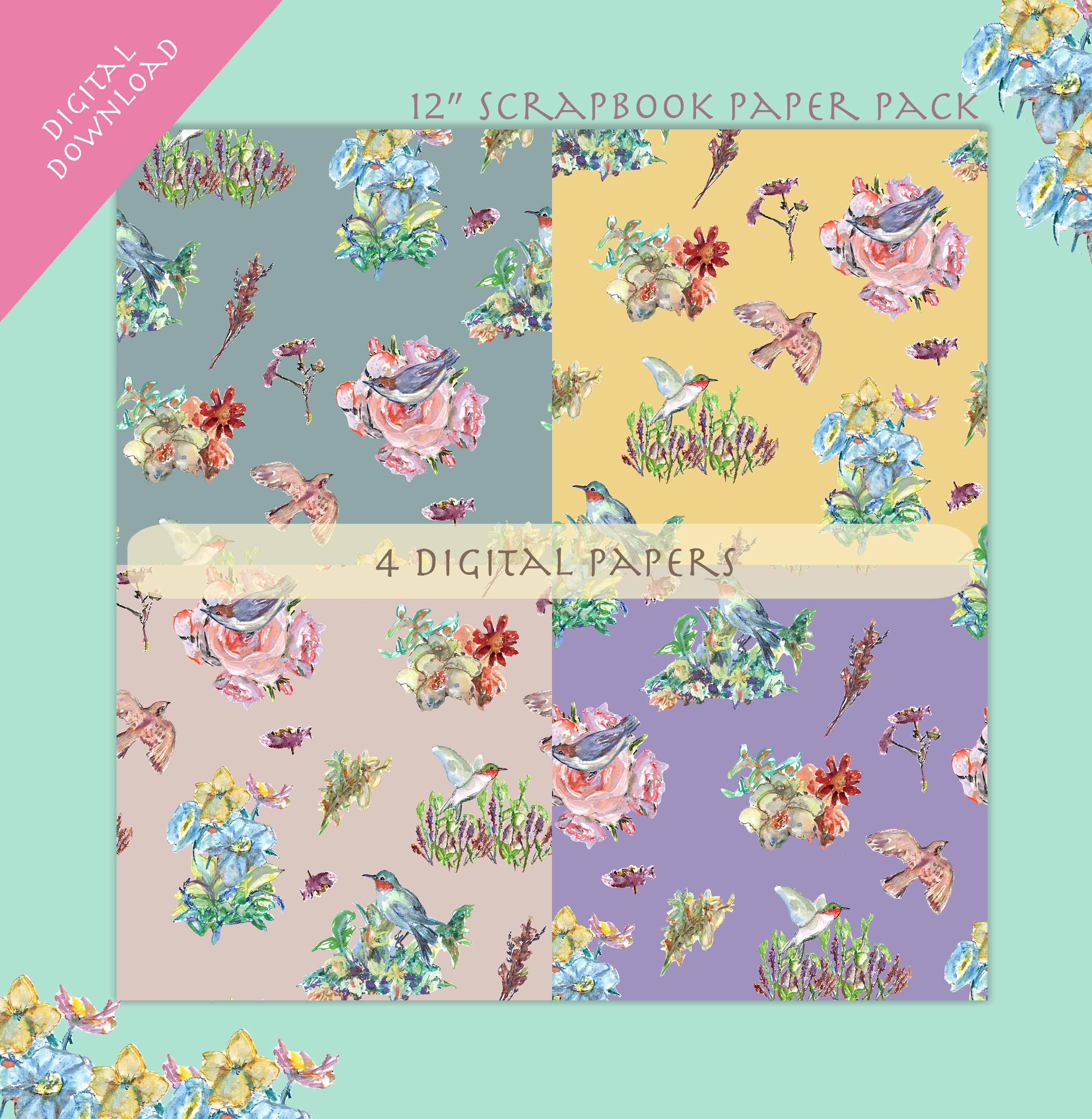 Spring Flowers Paper