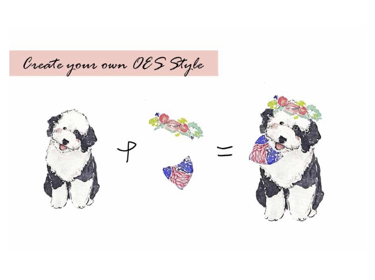 Old English Sheepdog Clipart Set