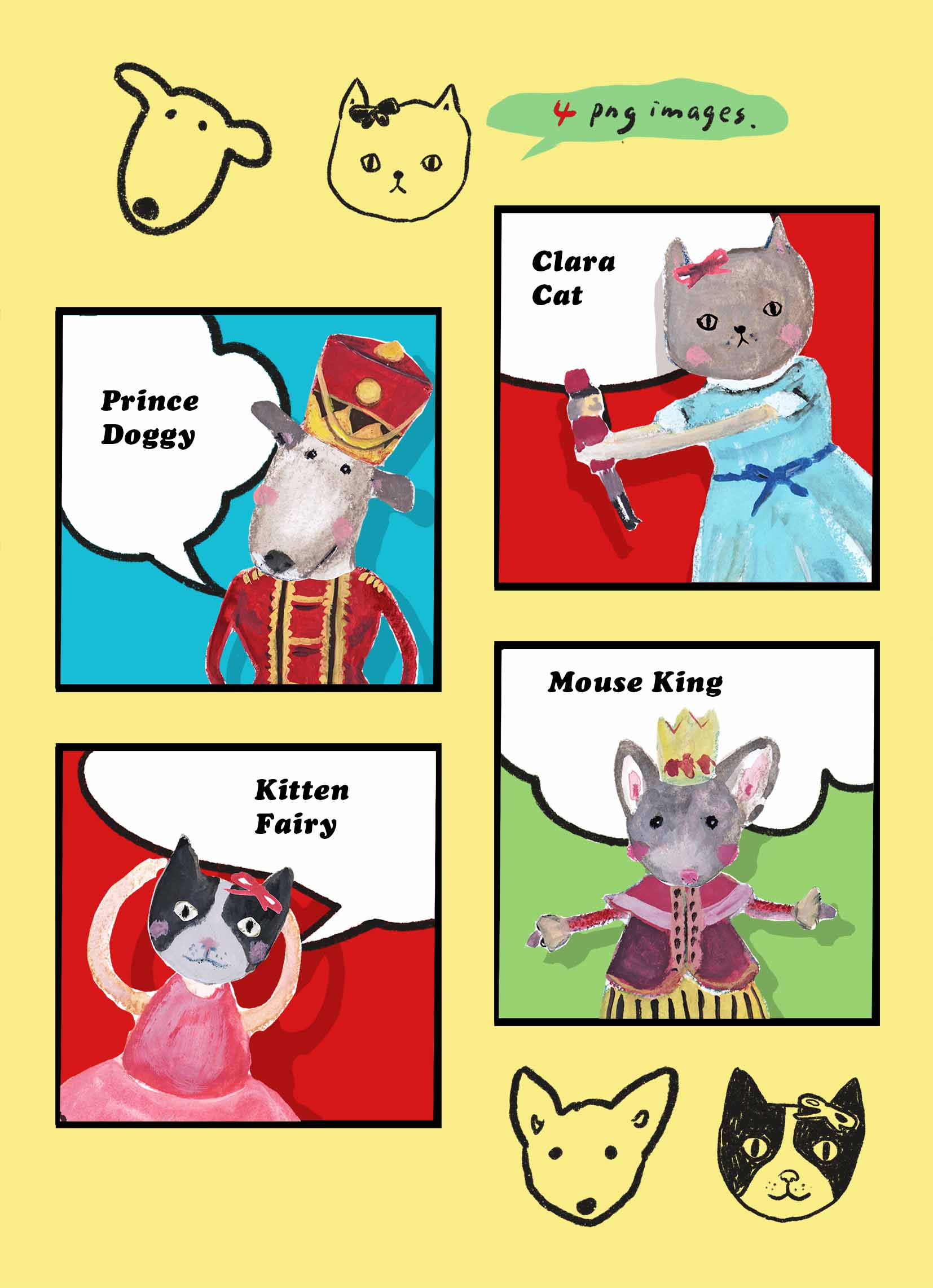The Nutcracker Clip Art: Printable Cards & Tags.(Freebie Included!)