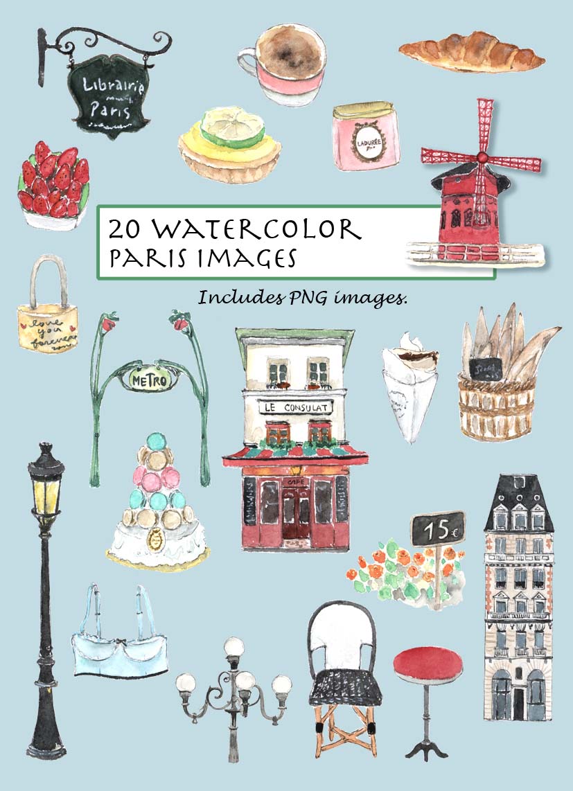 Paris Clipart Set