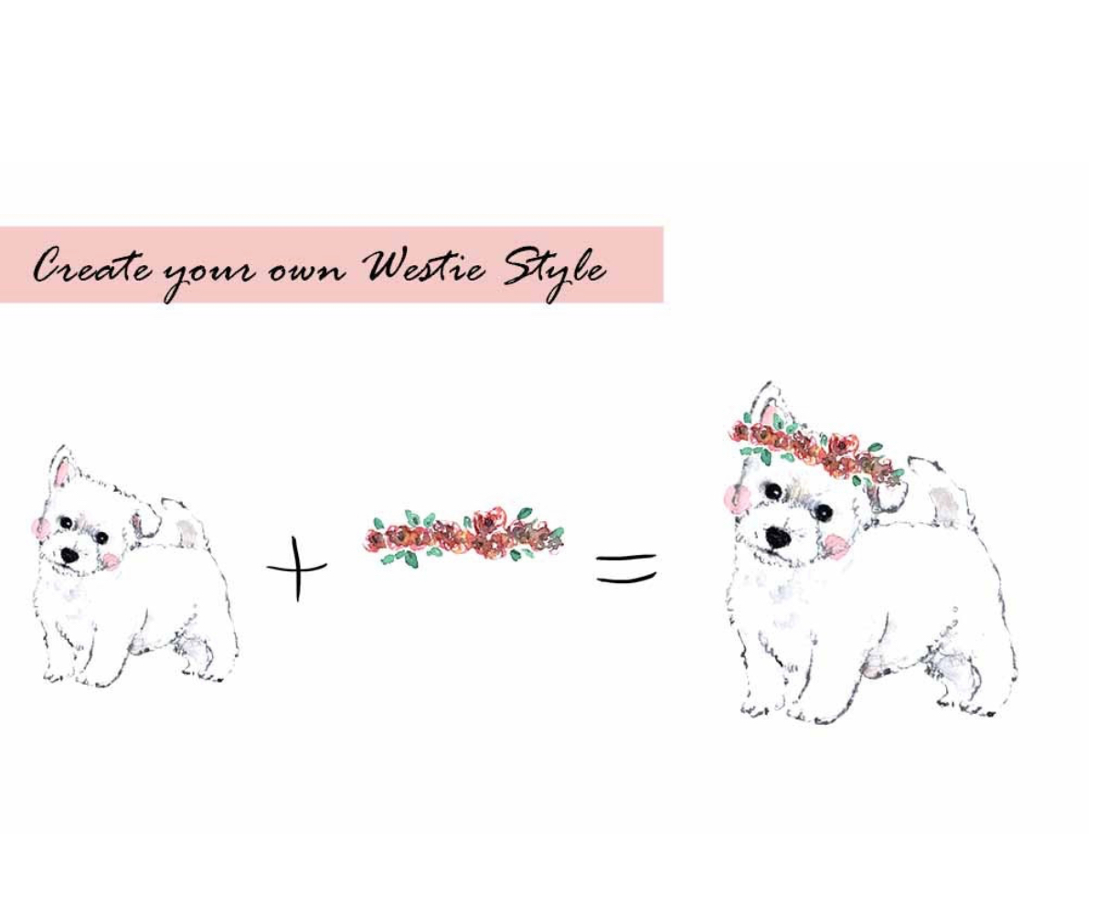 Westie Clipart Set