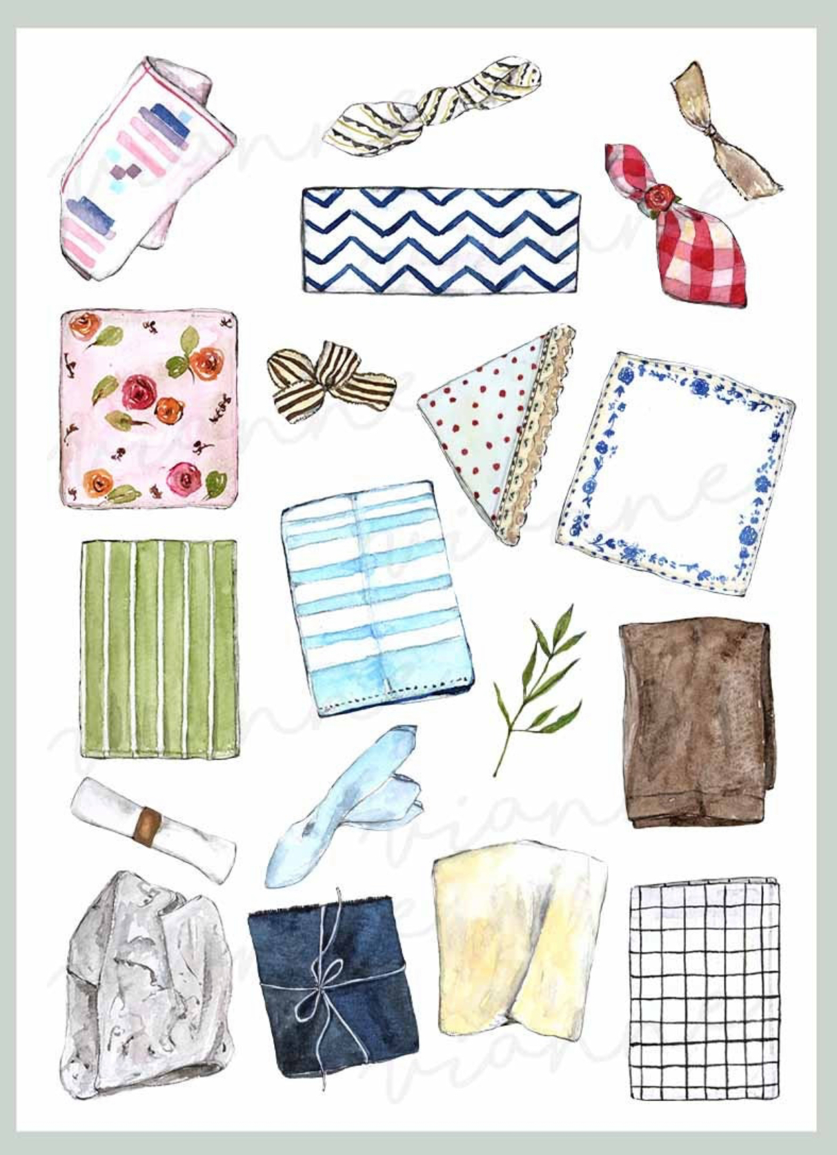Tablescape Napkins Clipart Set