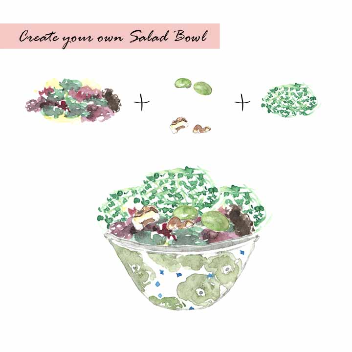 Fresh Salad Clipart Set