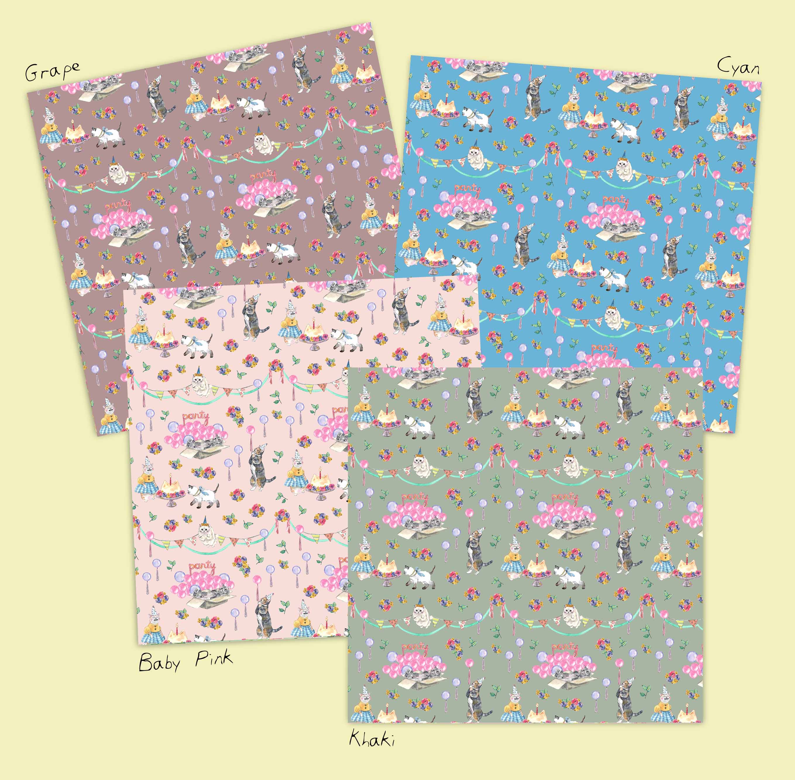 Cat's Birthday Paper