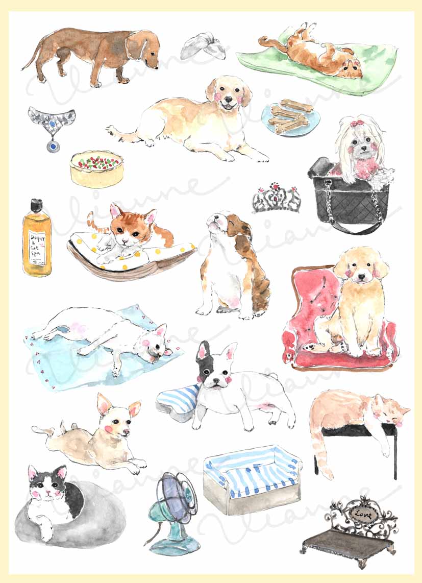 Pampered Pets Clipart Set