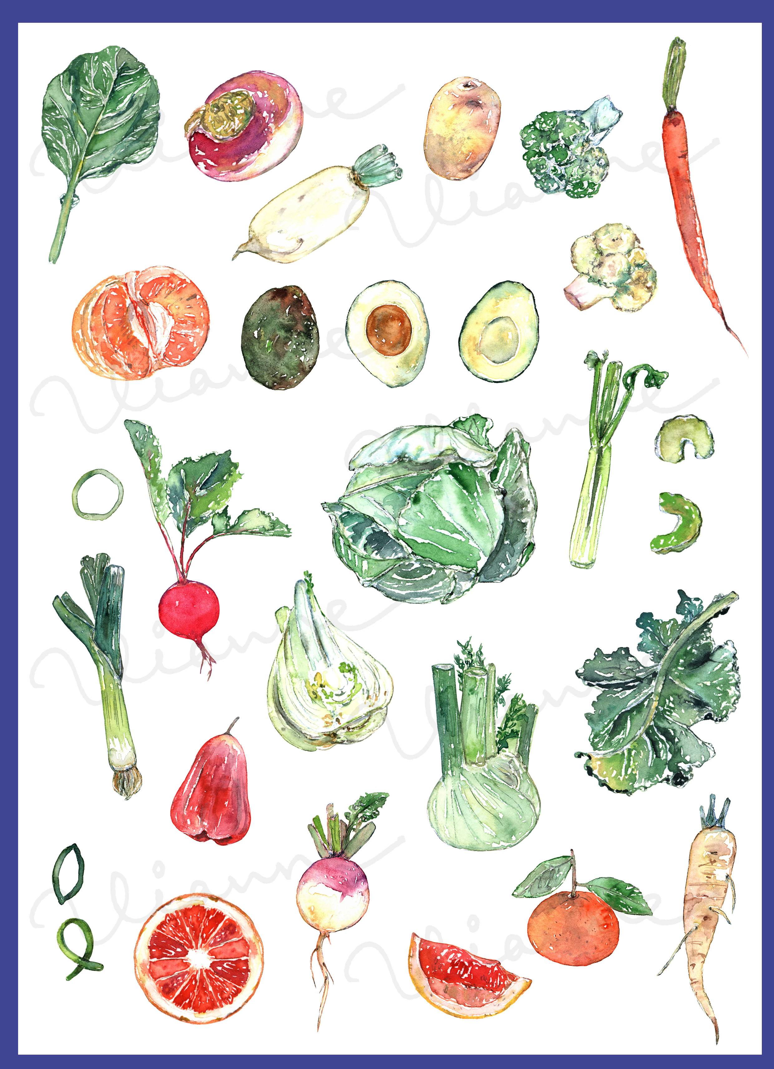 Winter Farmer's Market Clipart Set