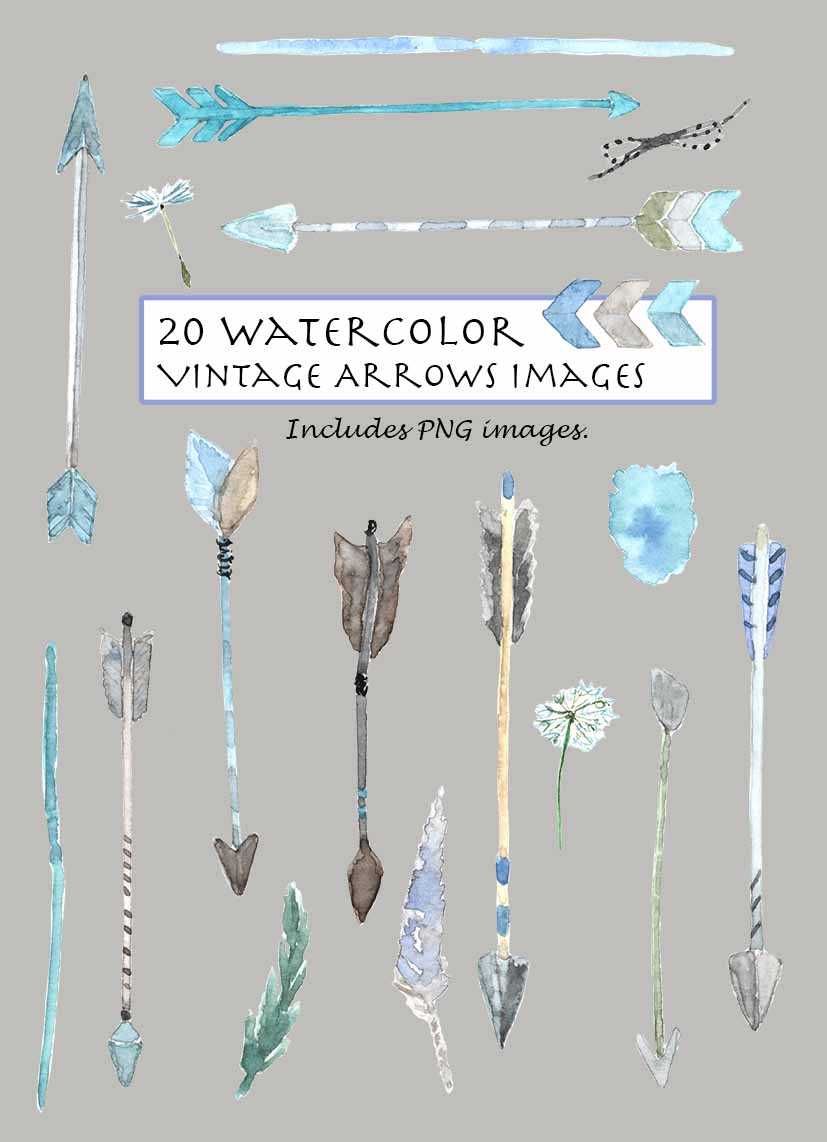 Vintage Arrows Clipart Set