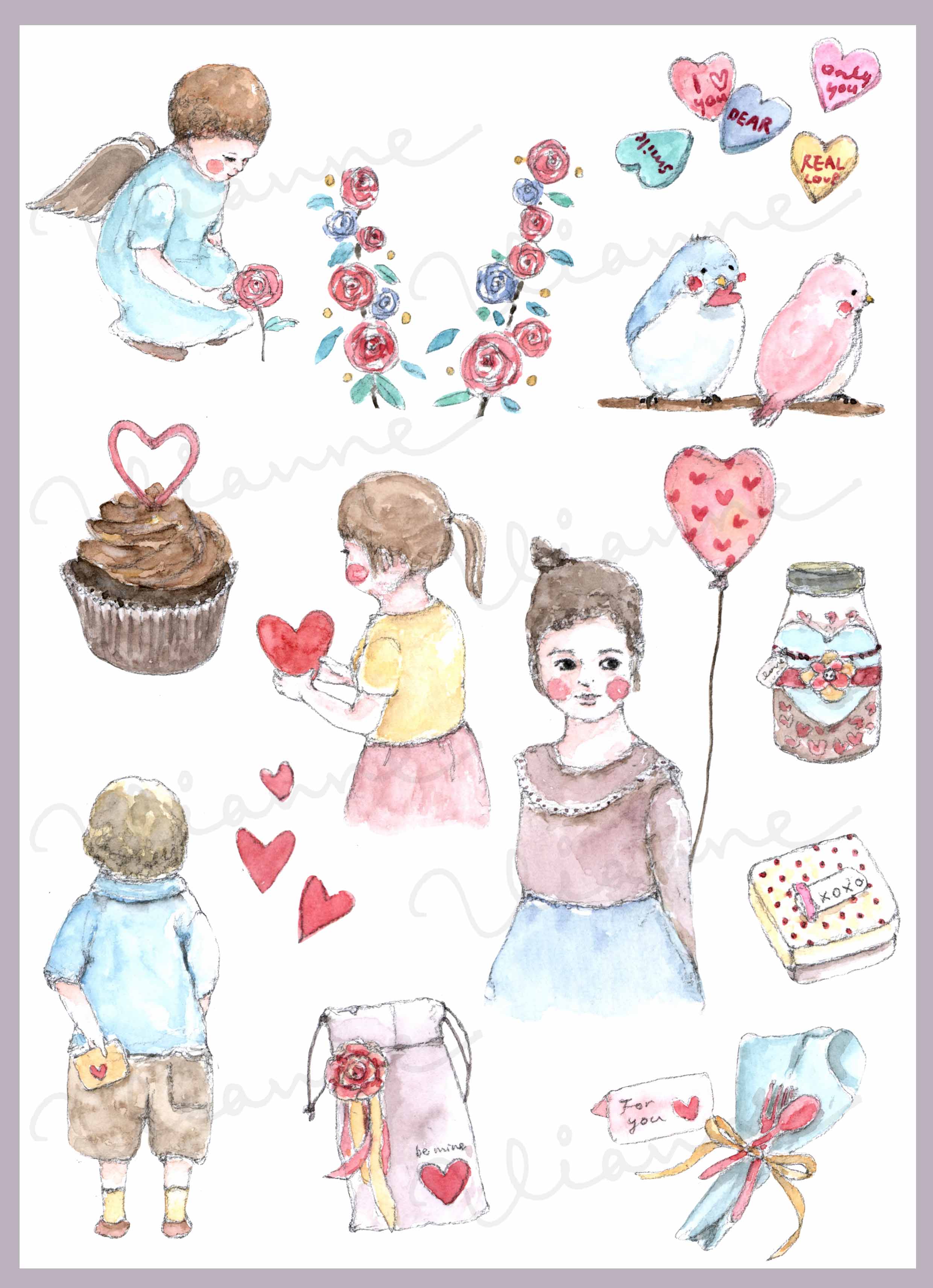 Valentine's Day Clipart Set