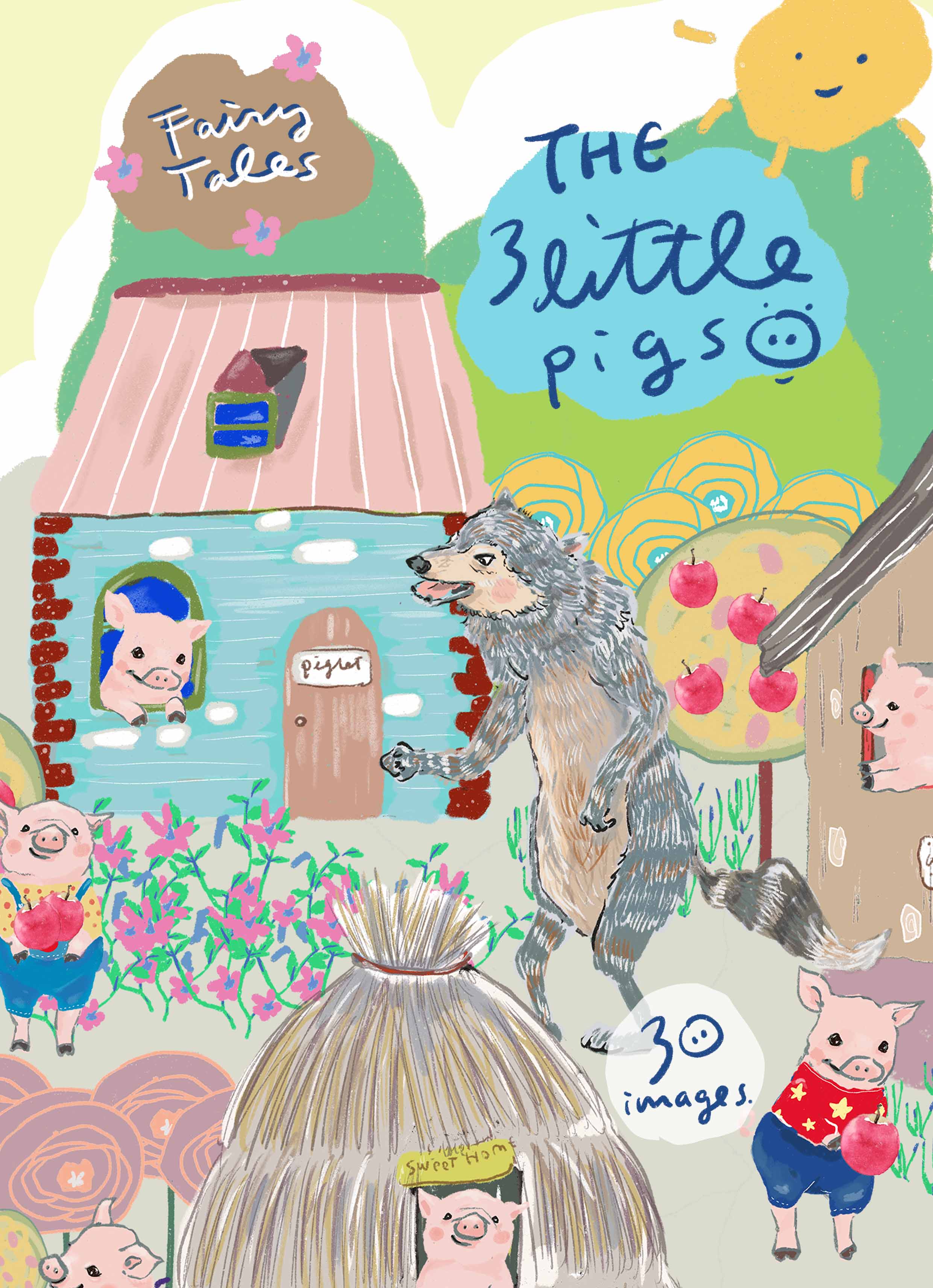3 Little Pigs Clipart Set