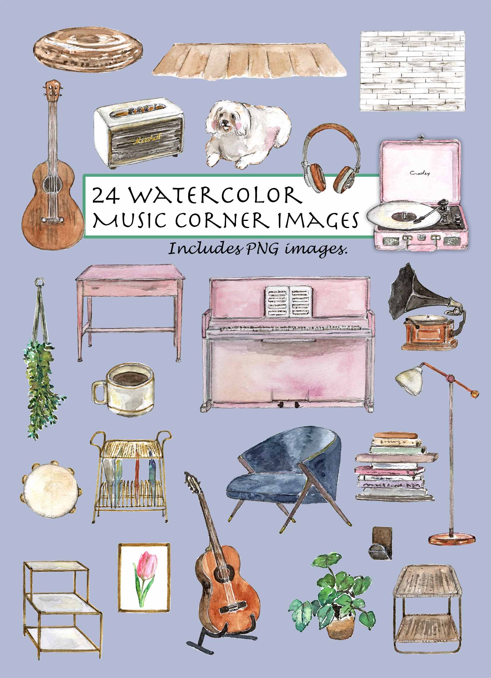 Music Corner Clipart Set