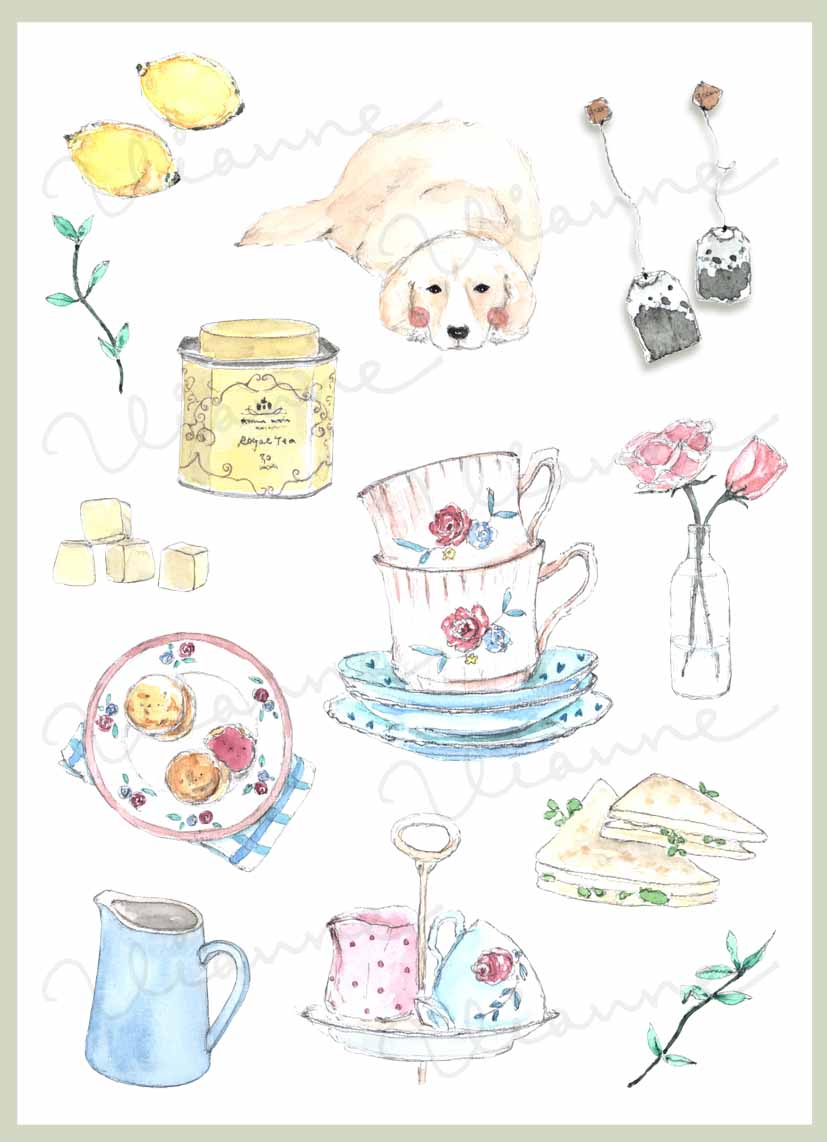 Sweet Tea Time Clipart Set