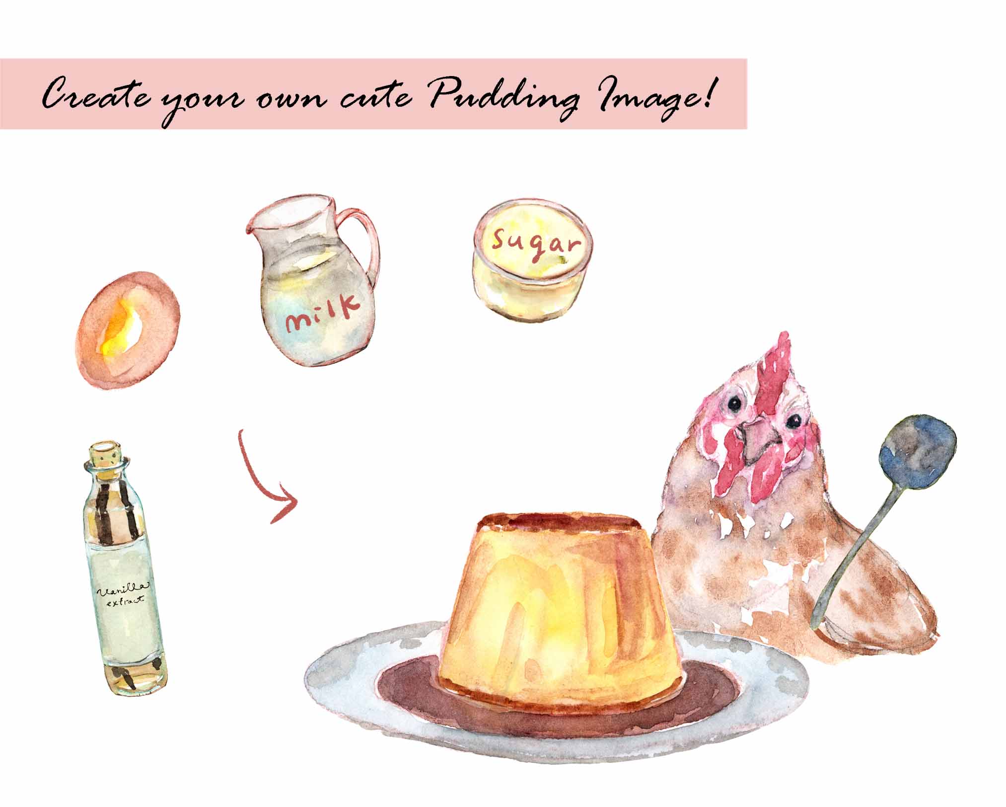 Watercolor Pudding Set
