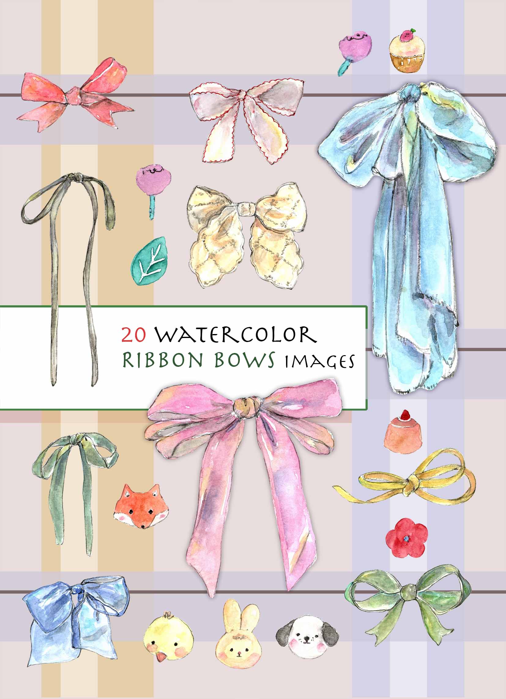Ribbon Bows Clipart Set