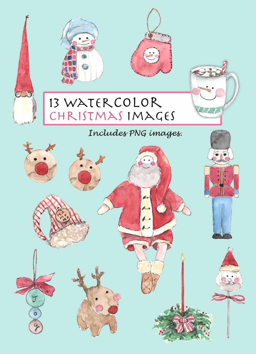 Cute Christmas Clipart Set