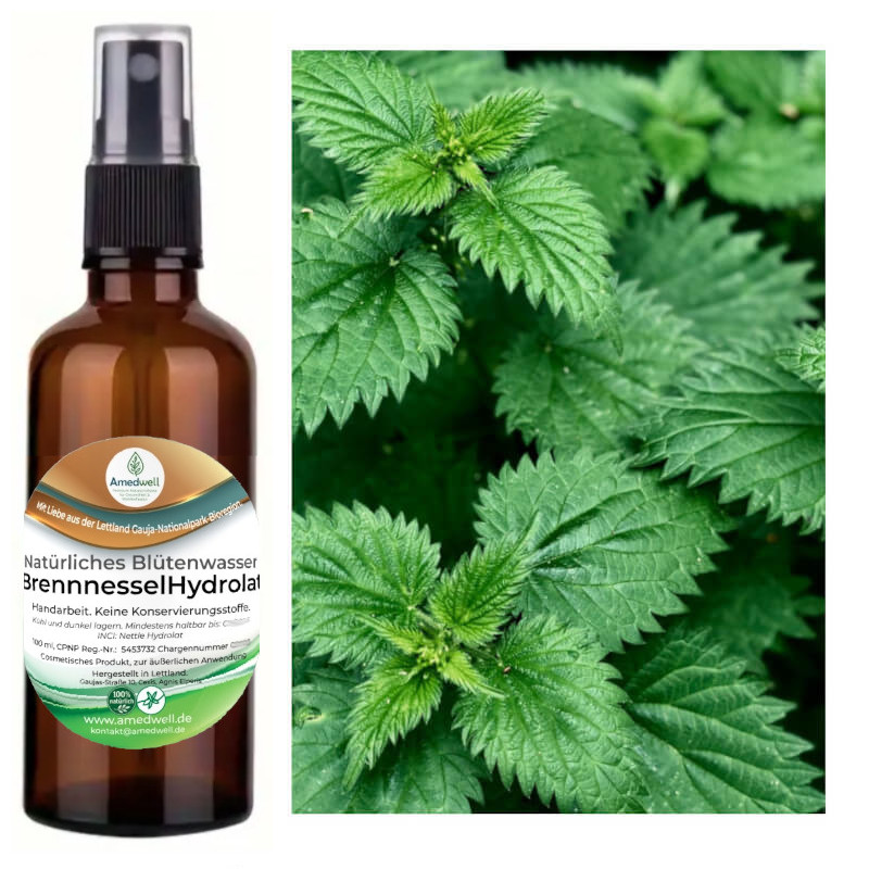 Natürliches Blütenwasser BrennnesselHydrolat. 100 ML.