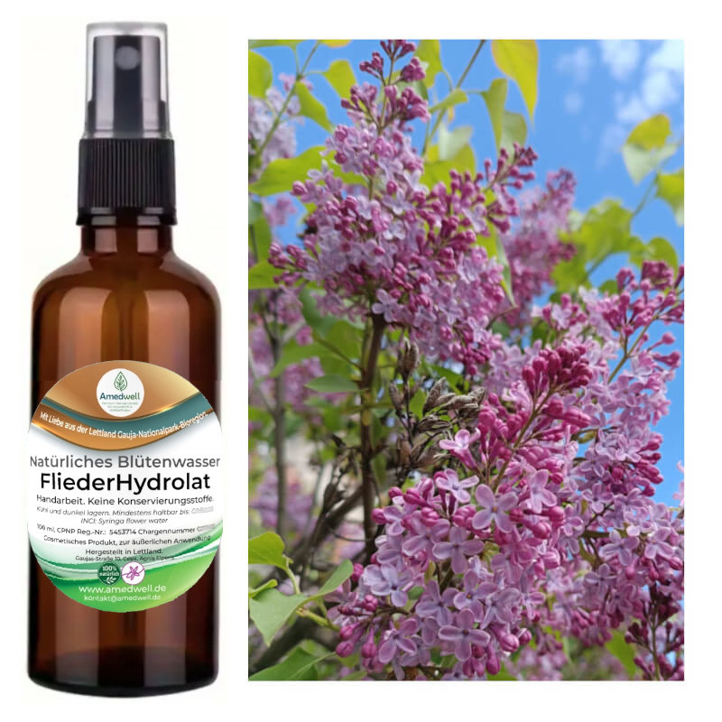 Natürliches Blütenwasser FliederHydrolat. 100 ML.