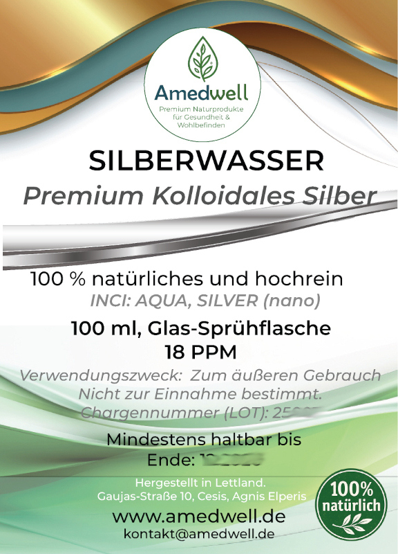 Silberwasser / Kolloidales Silber 100 ML