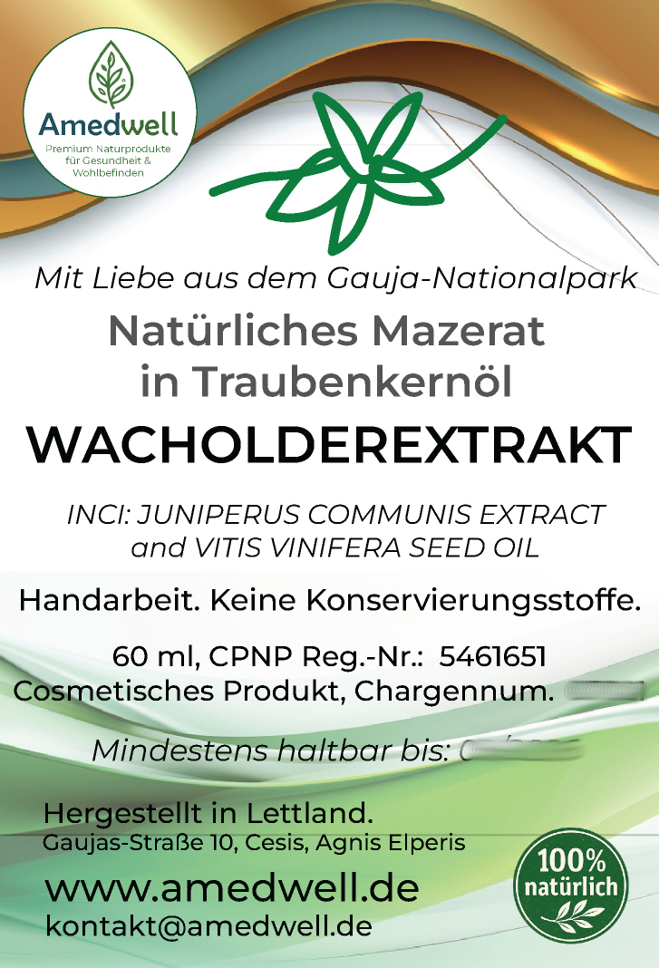 Natürliches Wacholderextract - Mazerat 60 ML