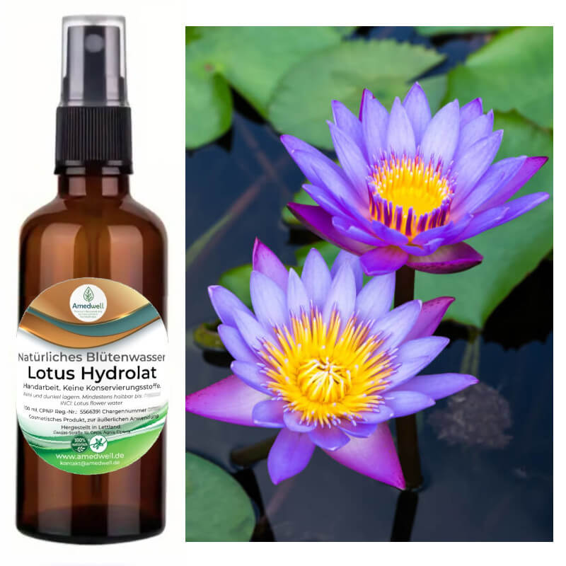Blaue Lotusblüten-Wasser (Hydrolat) – 100 % Naturreines Blütenwasser