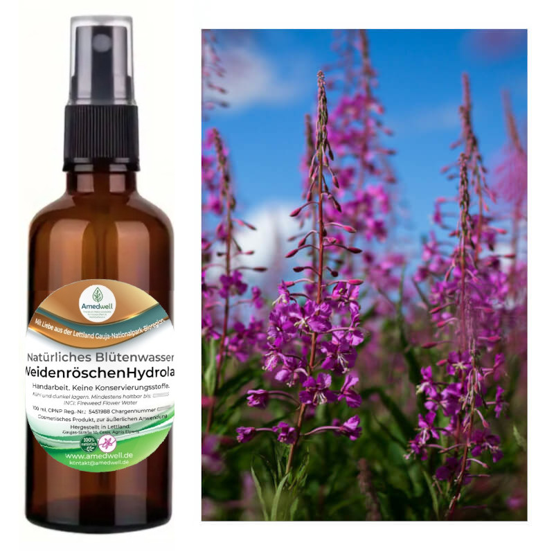 Natürliches Blütenwasser WeidenröschenHydrolat. 100 ML.