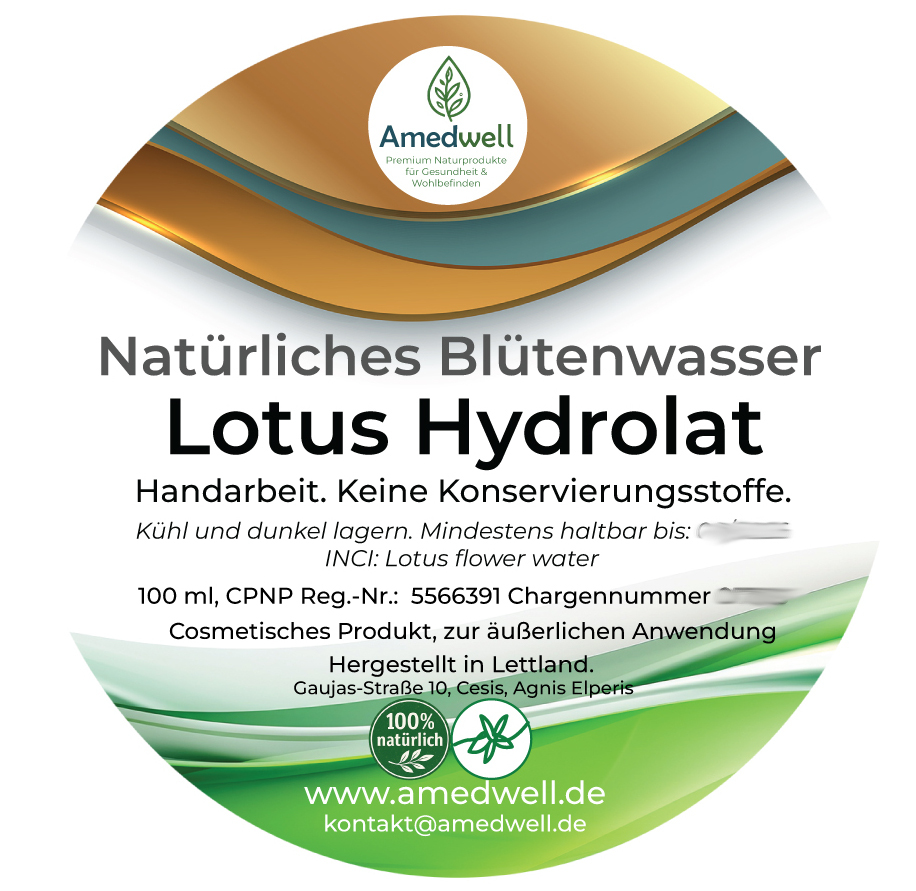 Blaue Lotusblüten-Wasser (Hydrolat) – 100 % Naturreines Blütenwasser