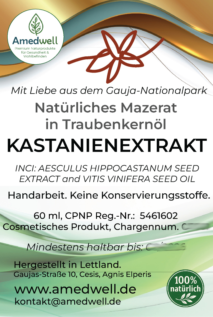 Natürliches Kastanienextract - Mazerat 60 ML