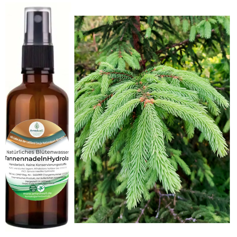 Natürliches Blütenwasser TannennadelnHydrolat. 100 ML.