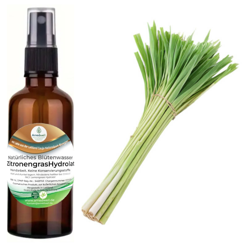 Natürliches Blütenwasser ZitronengrasHydrolat. 100 ML.