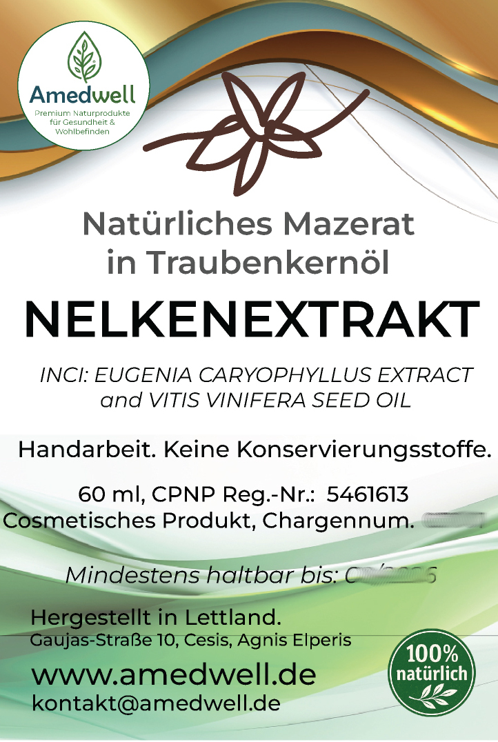 Natürliches Nelkenextract - Mazerat 60 ML