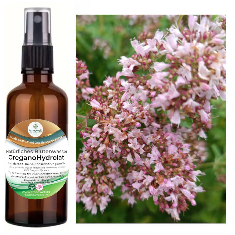 Natürliches Blütenwasser OreganoHydrolat. 100 ML.