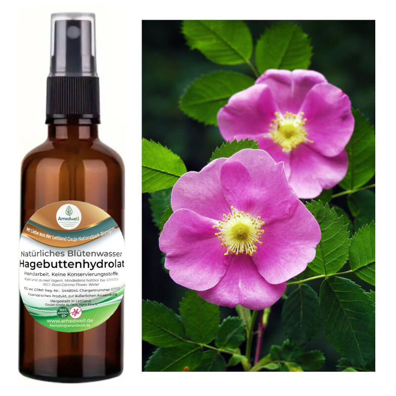 Natürliches Rosenblütenwasser – Hydrolat. 100 ML.
