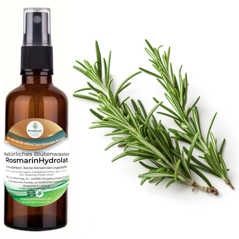 Natürliches Blütenwasser RosmarinHydrolat. 100 ML.