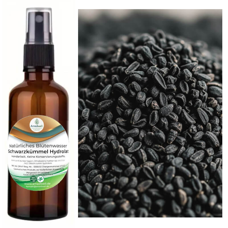 Schwarzkümmel-Hydrolat 100 % naturreines Blütenwasser