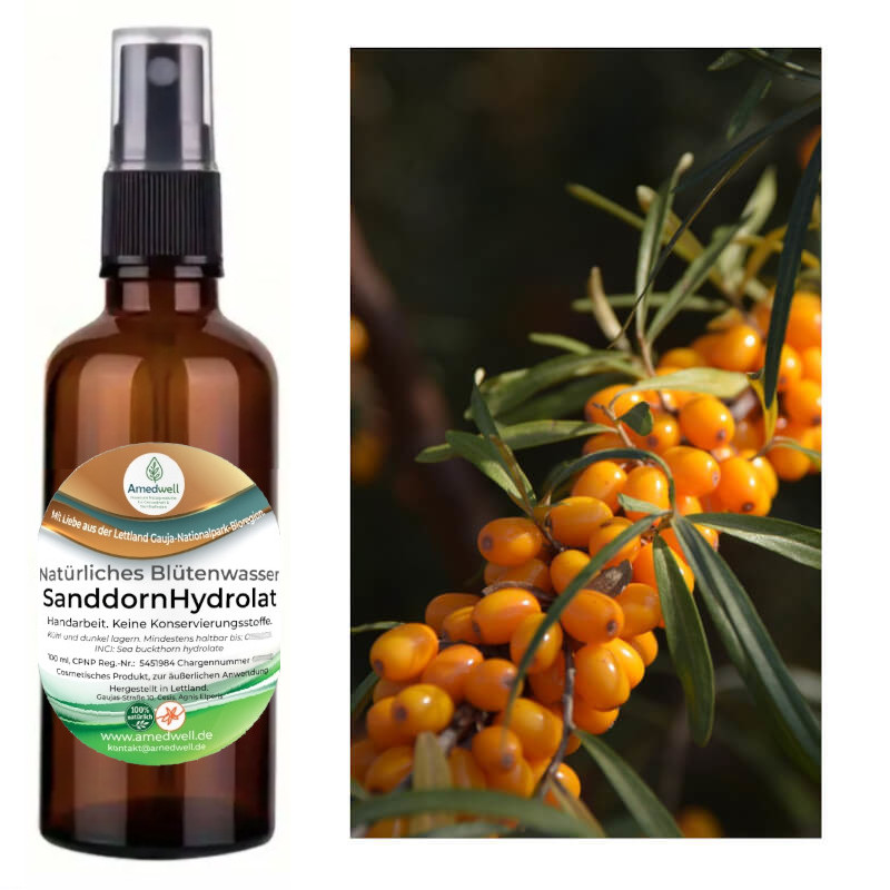 Natürliches Blütenwasser SanddornHydrolat. 100 ML.