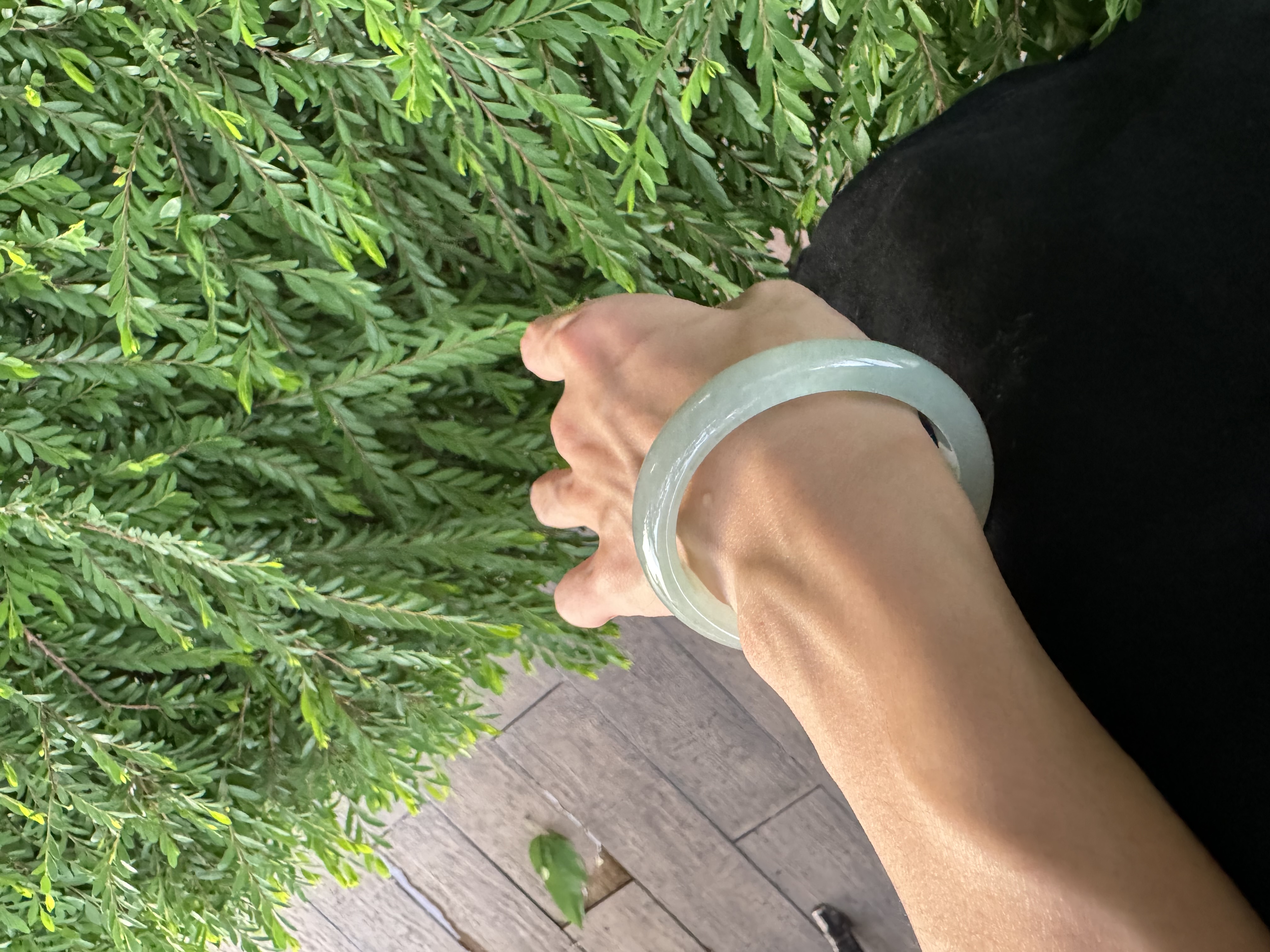 Grape Green Jadeite Bangle 53mm