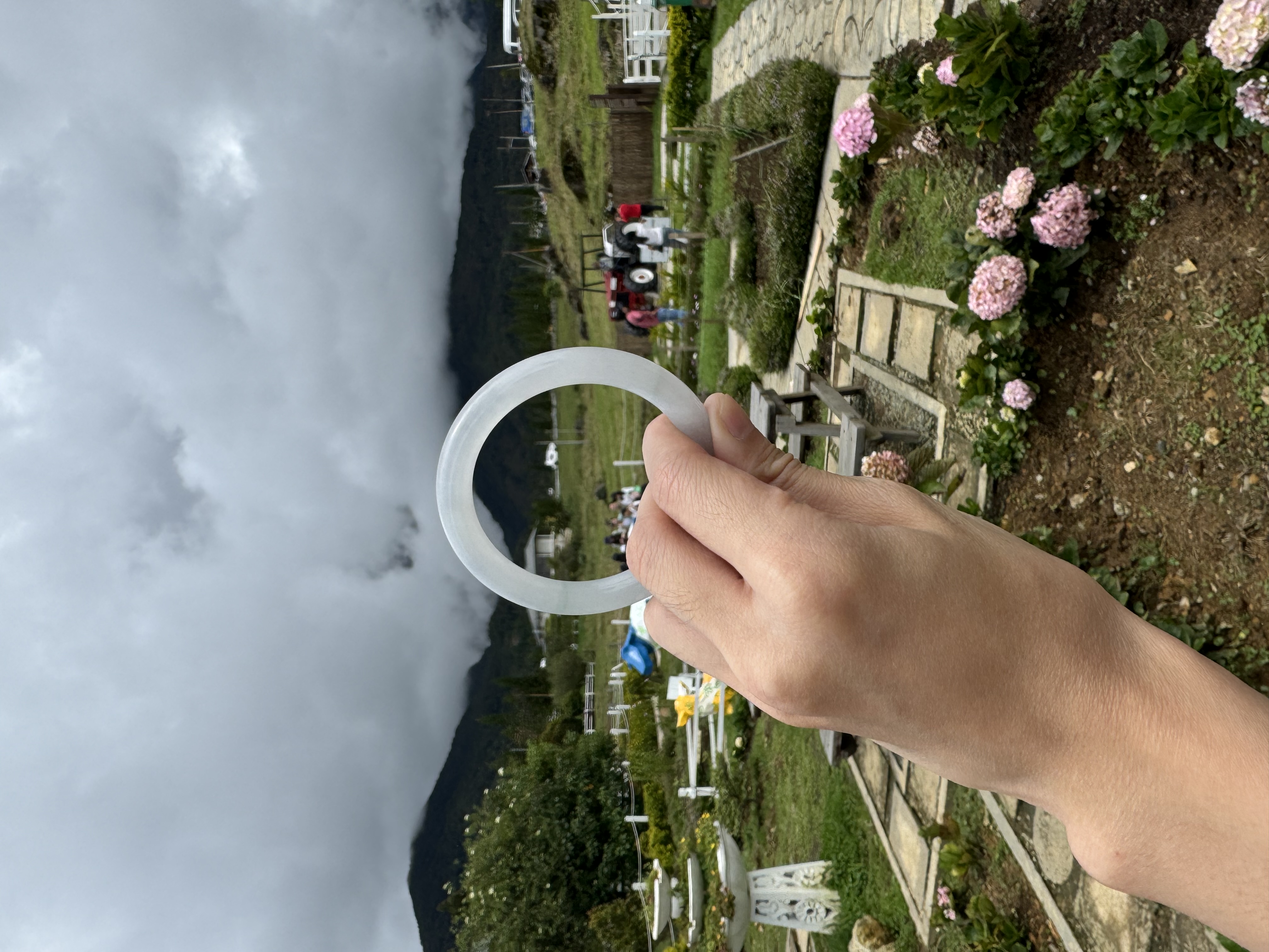 Icy White Jadeite Bangle 53.5mm