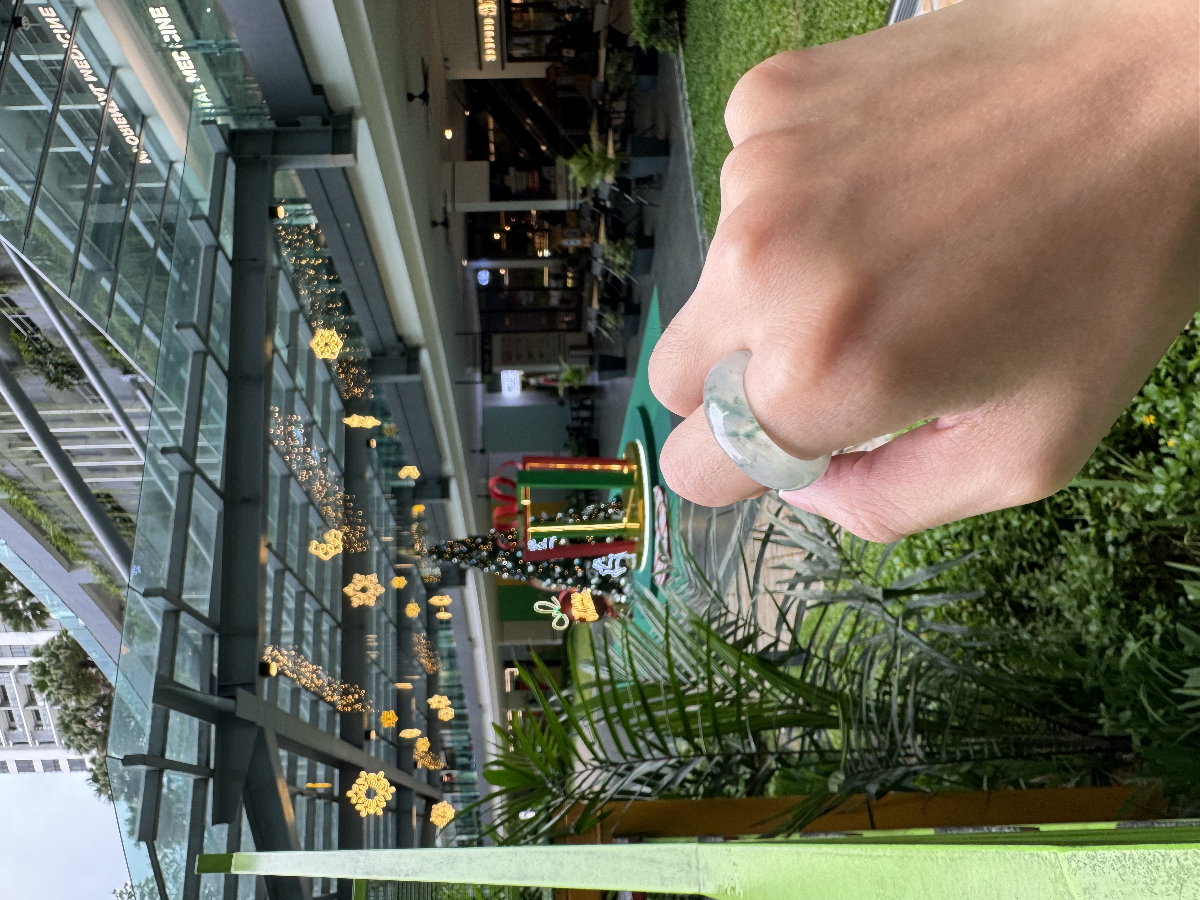 Icy Green Floral Jadeite Ring