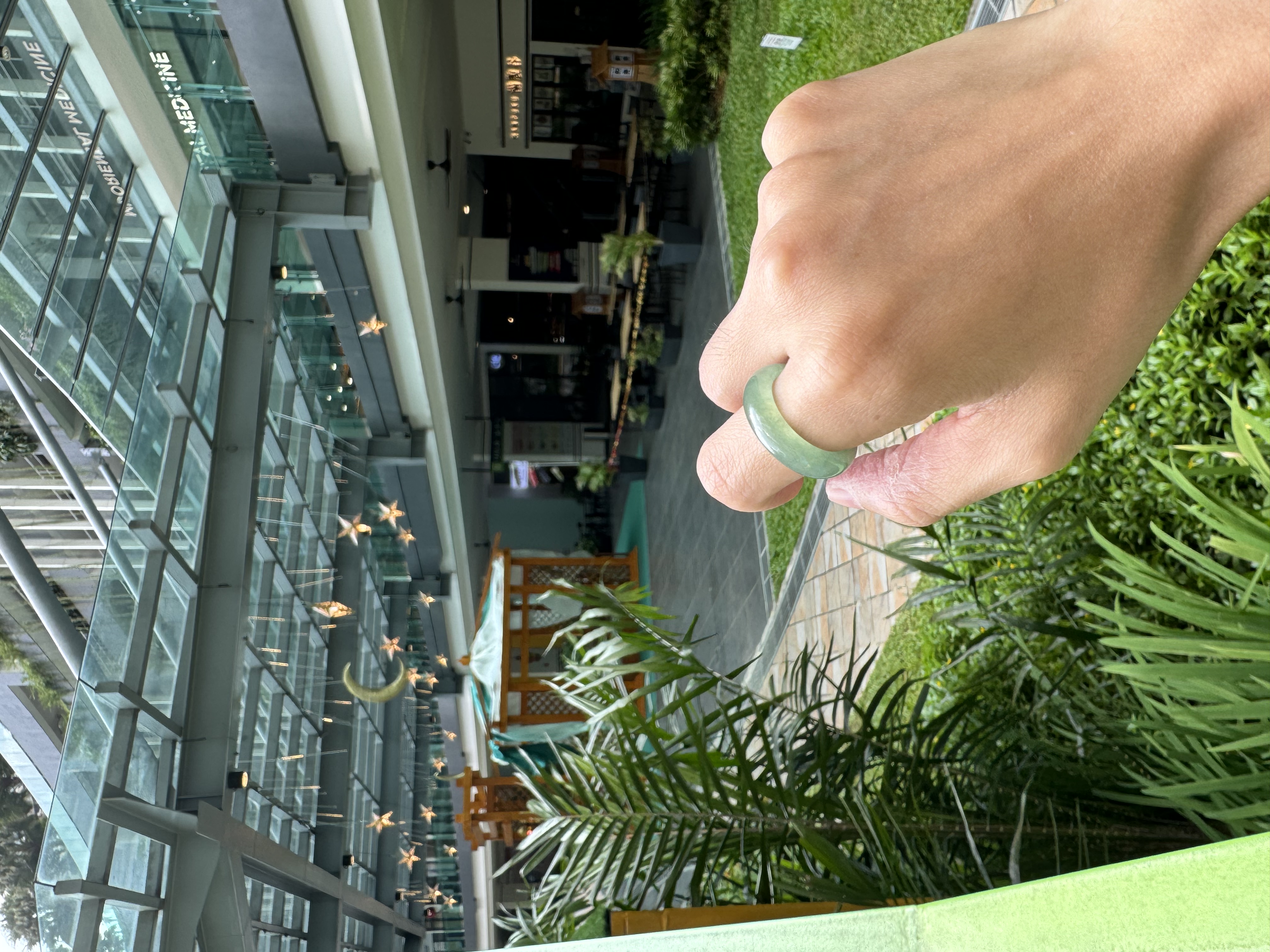 Icy Green Jadeite Ring