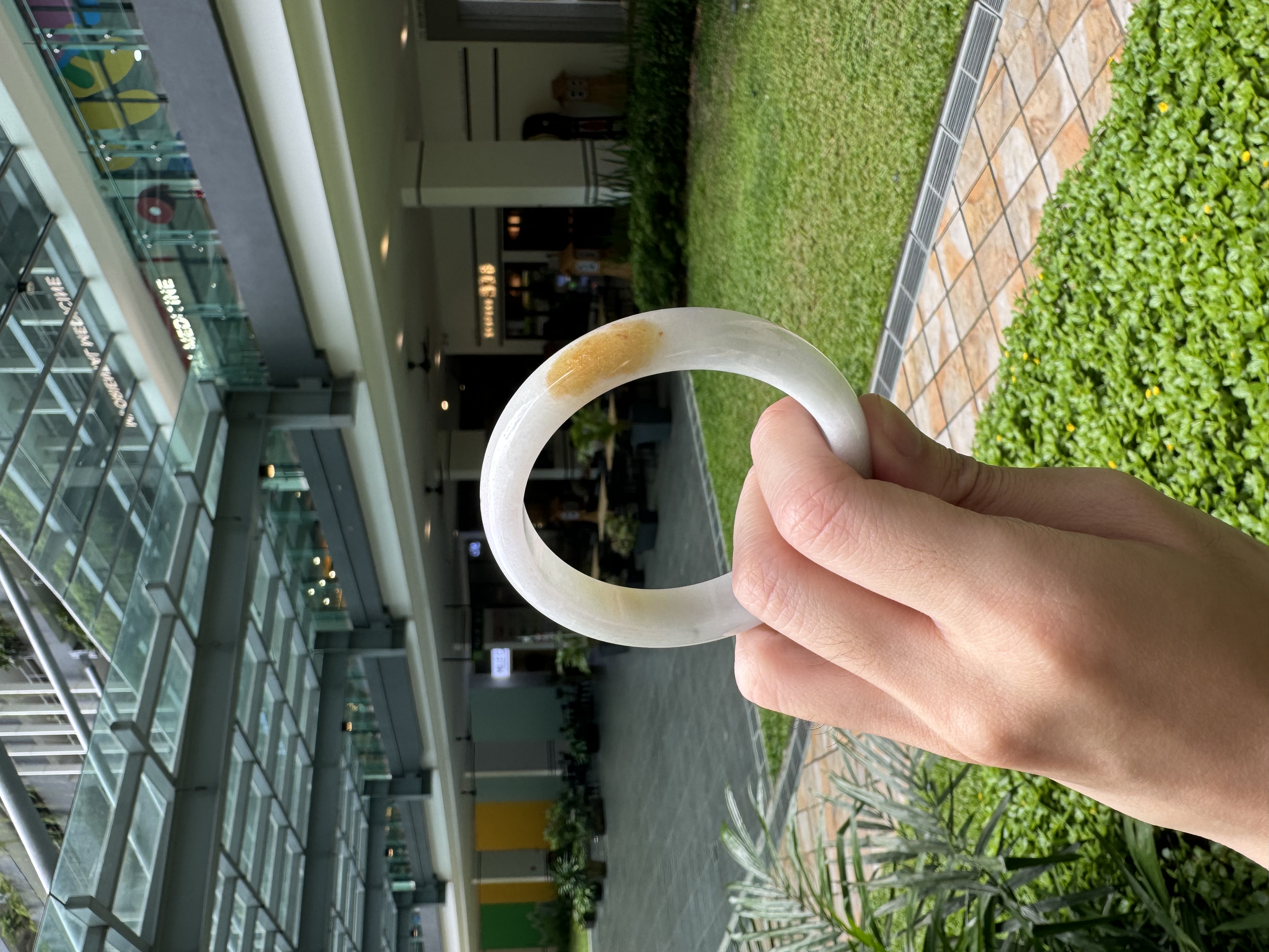 Honeyed Yellow Jadeite Bangle 57mm