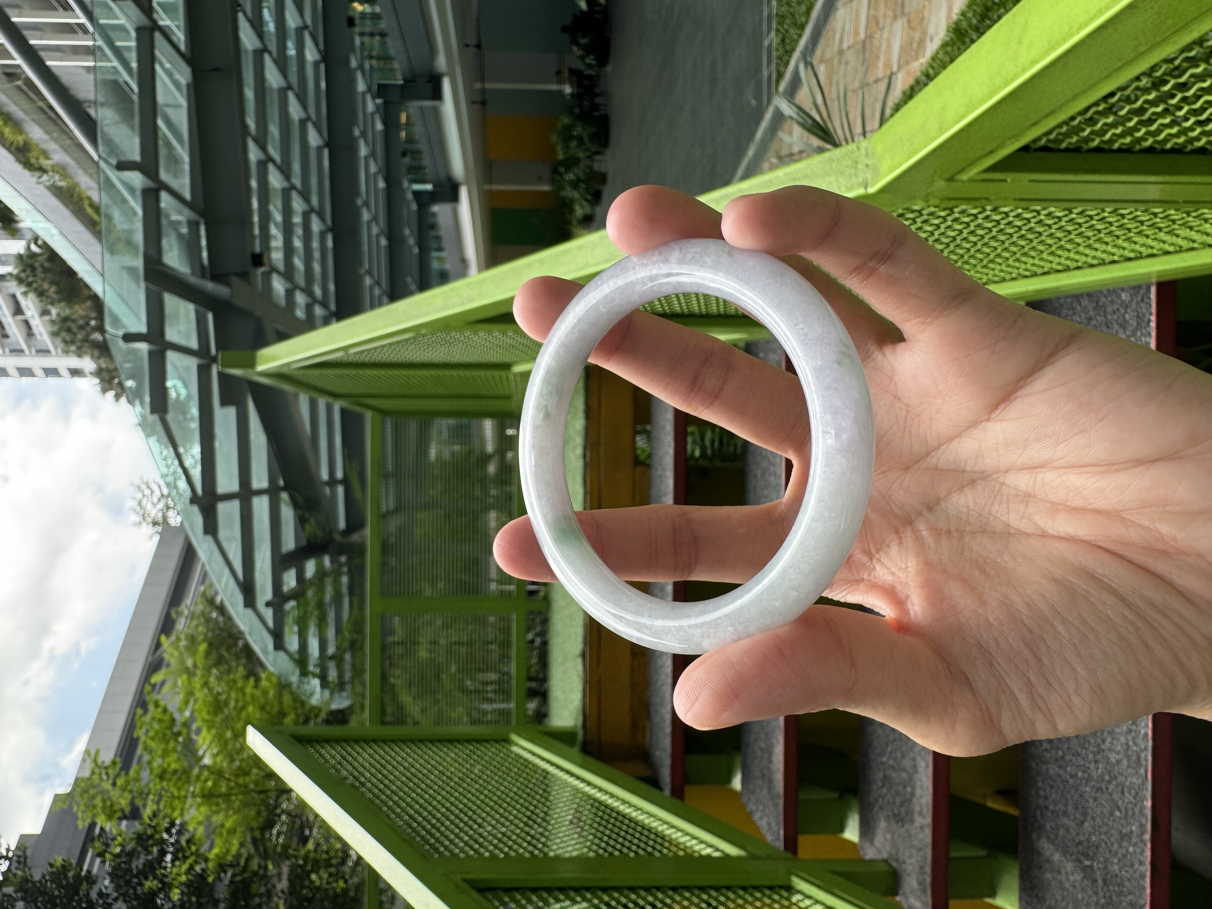 Lavender Jadeite Bangle 56.8mm
