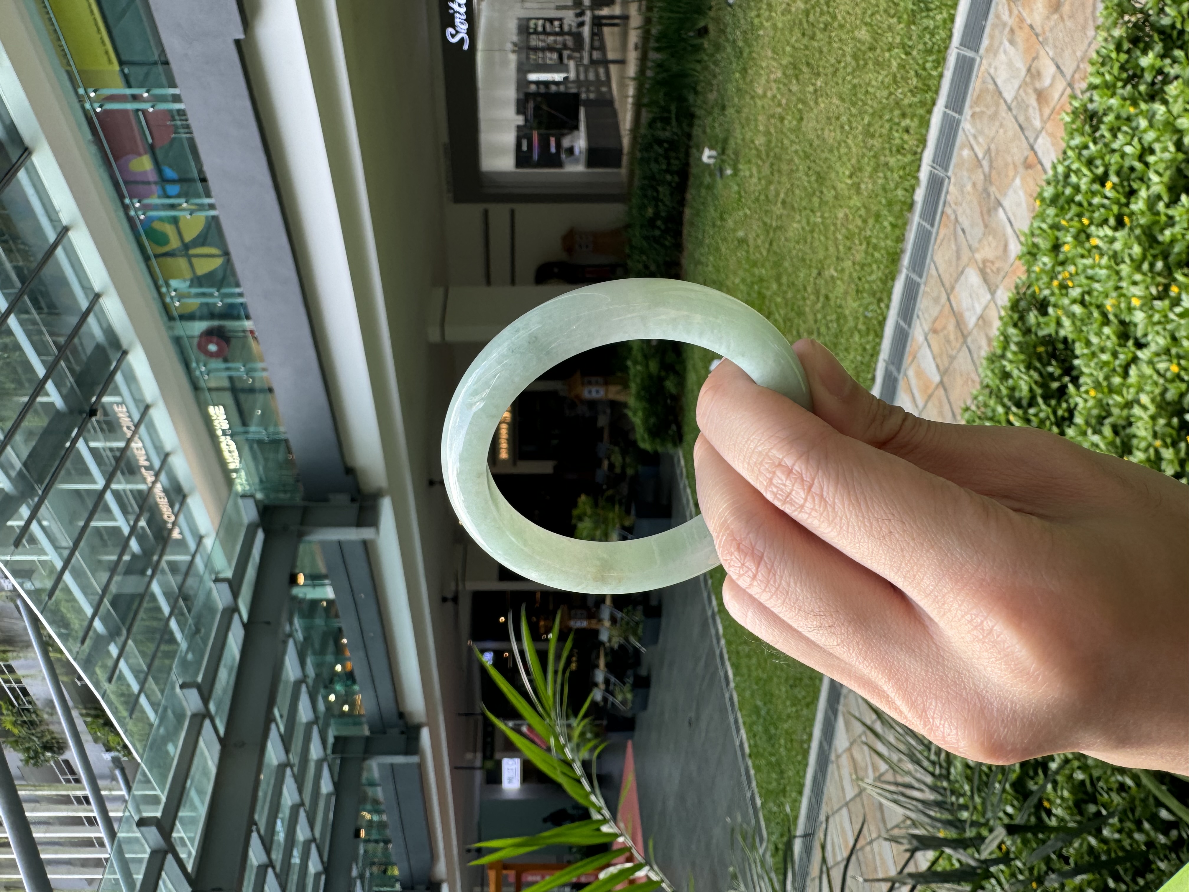 Apple Green Jadeite Bangle 55mm