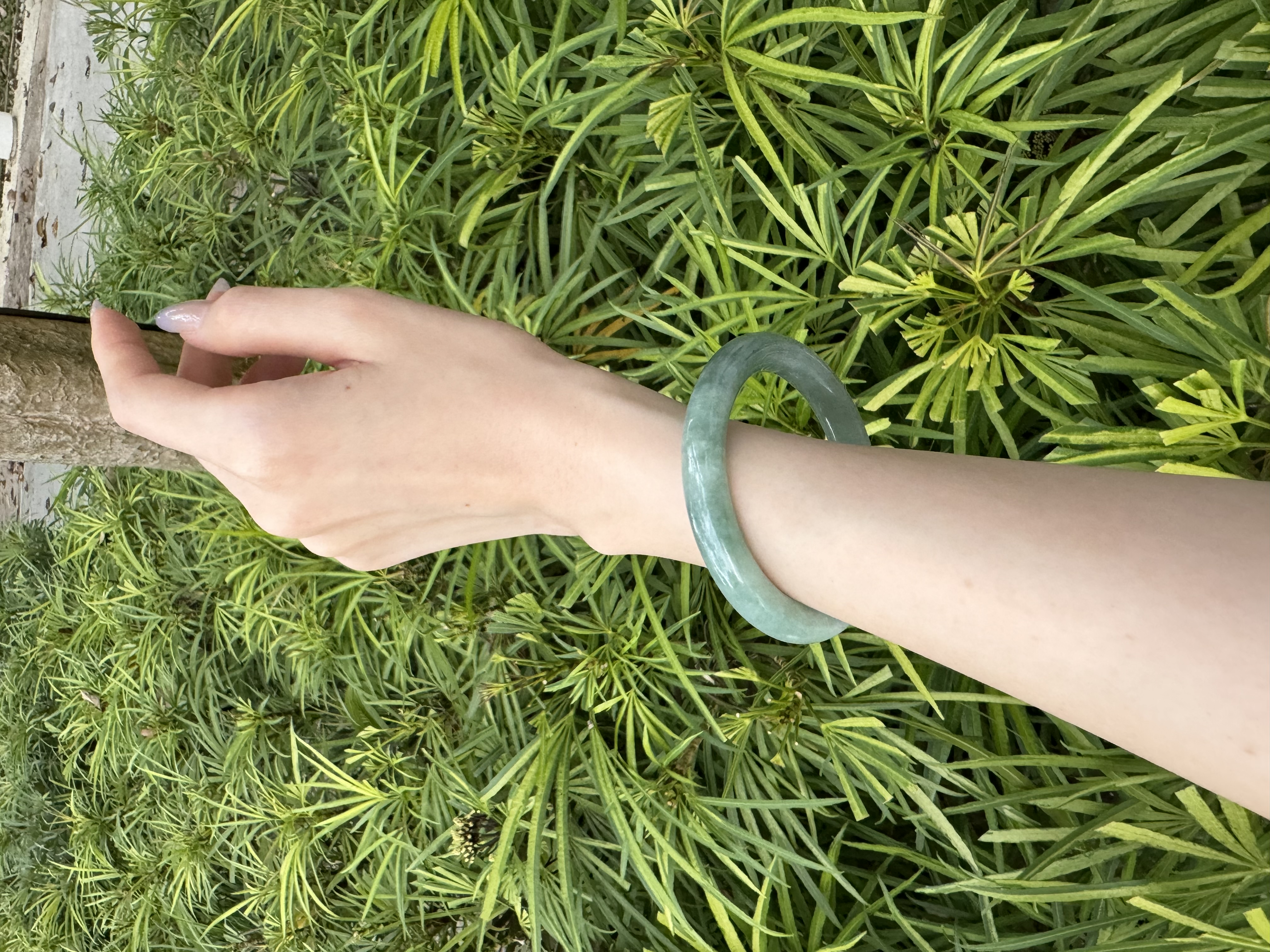 Lake Green Jadeite Bangle 56.5mm