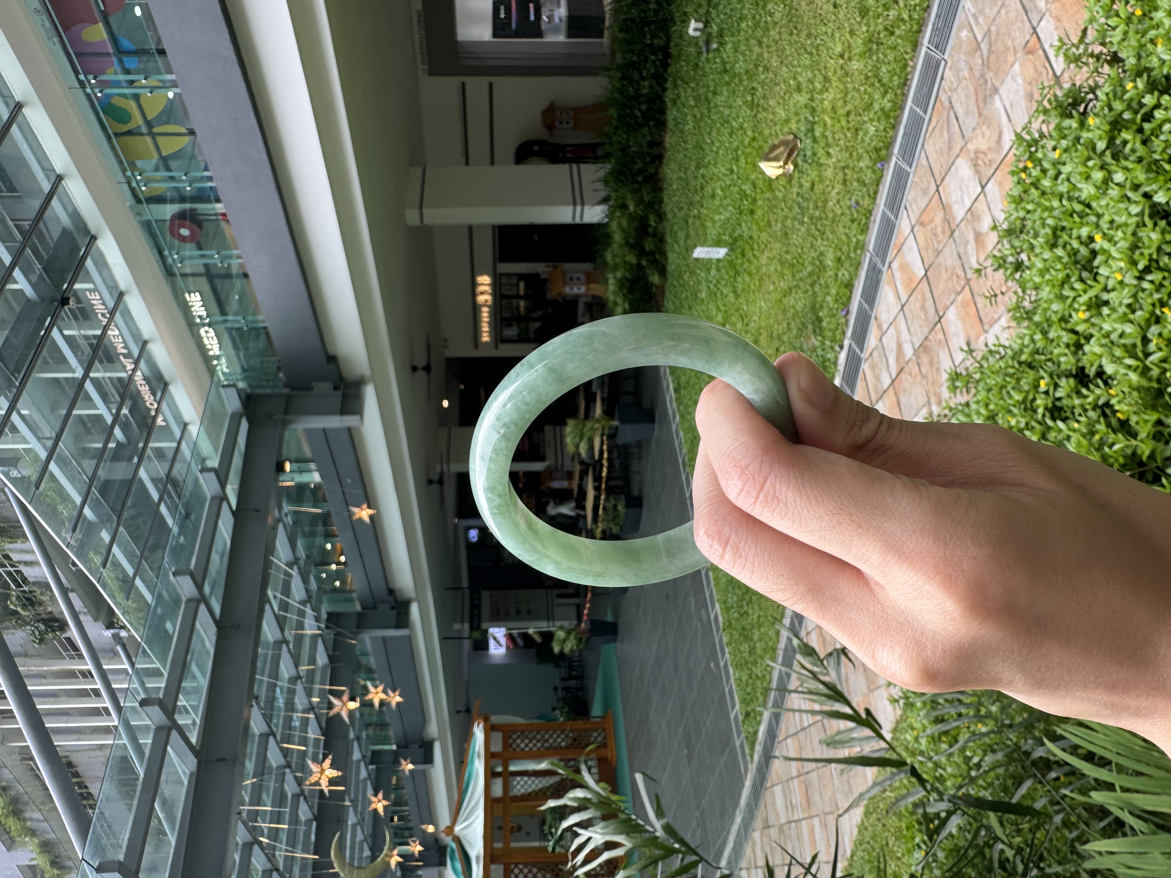 Forest Green Jadeite Bangle 55.5mm