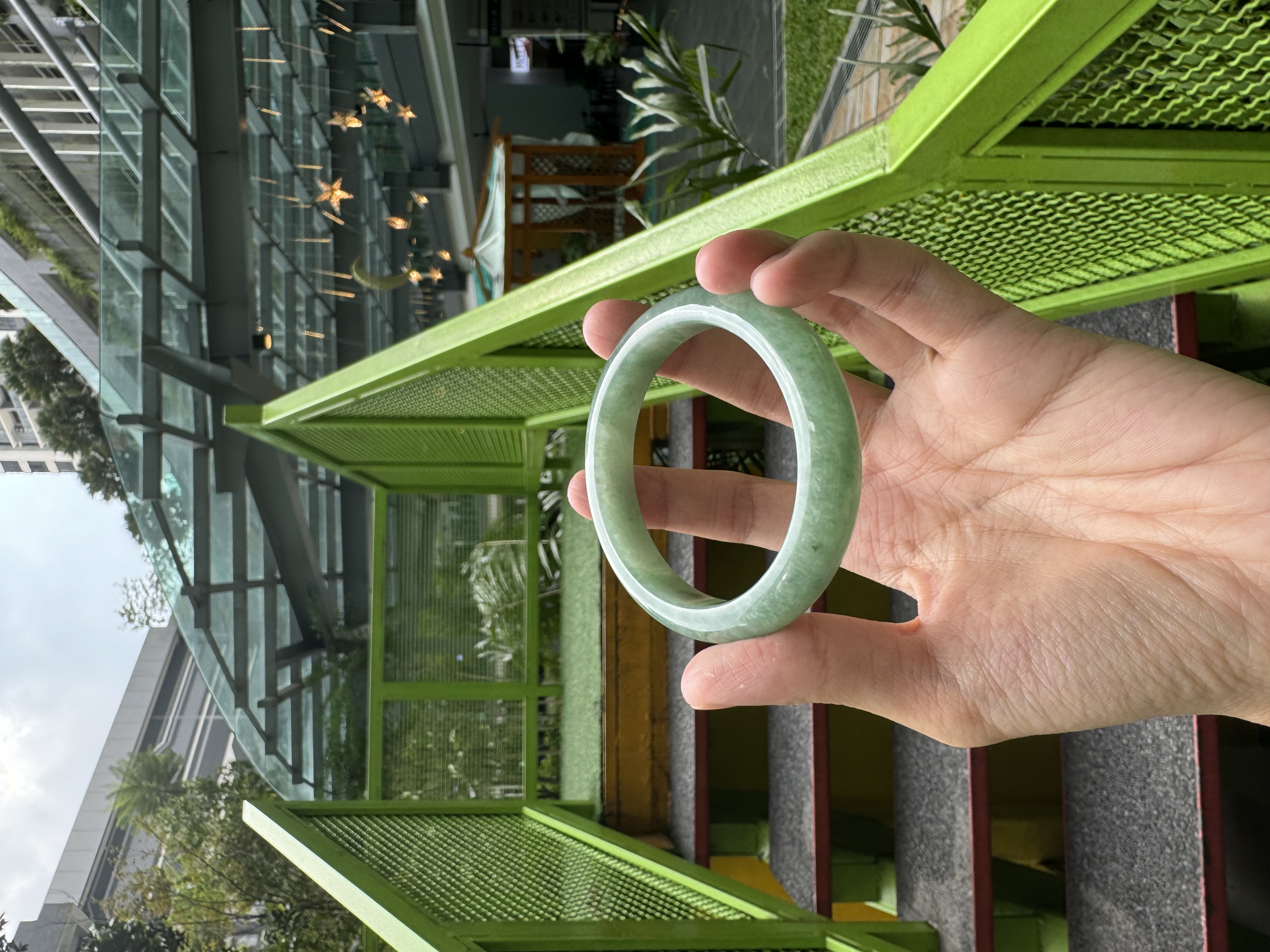 Forest Green Jadeite Bangle 55.5mm
