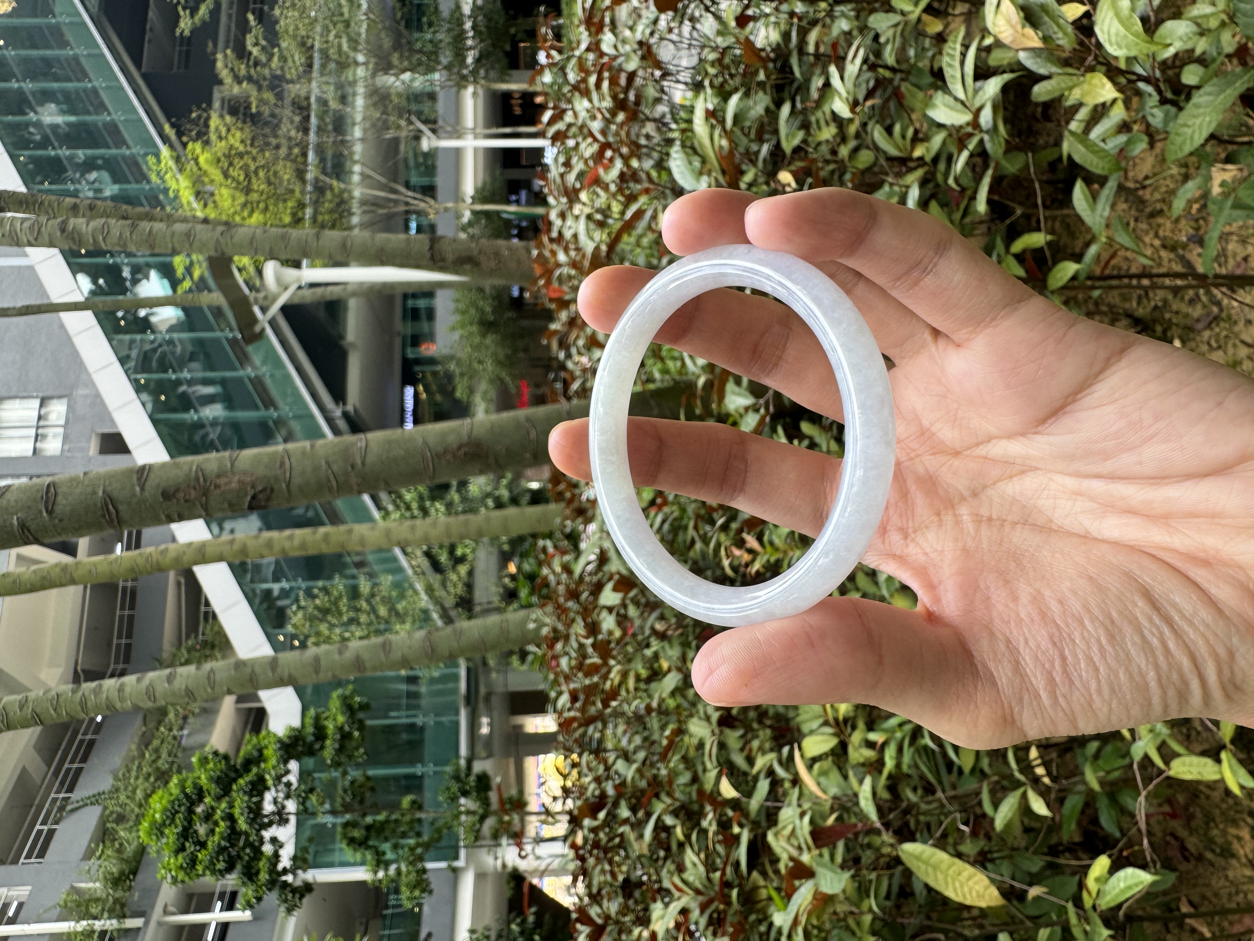 Light Purple Jadeite Bangle 52mm