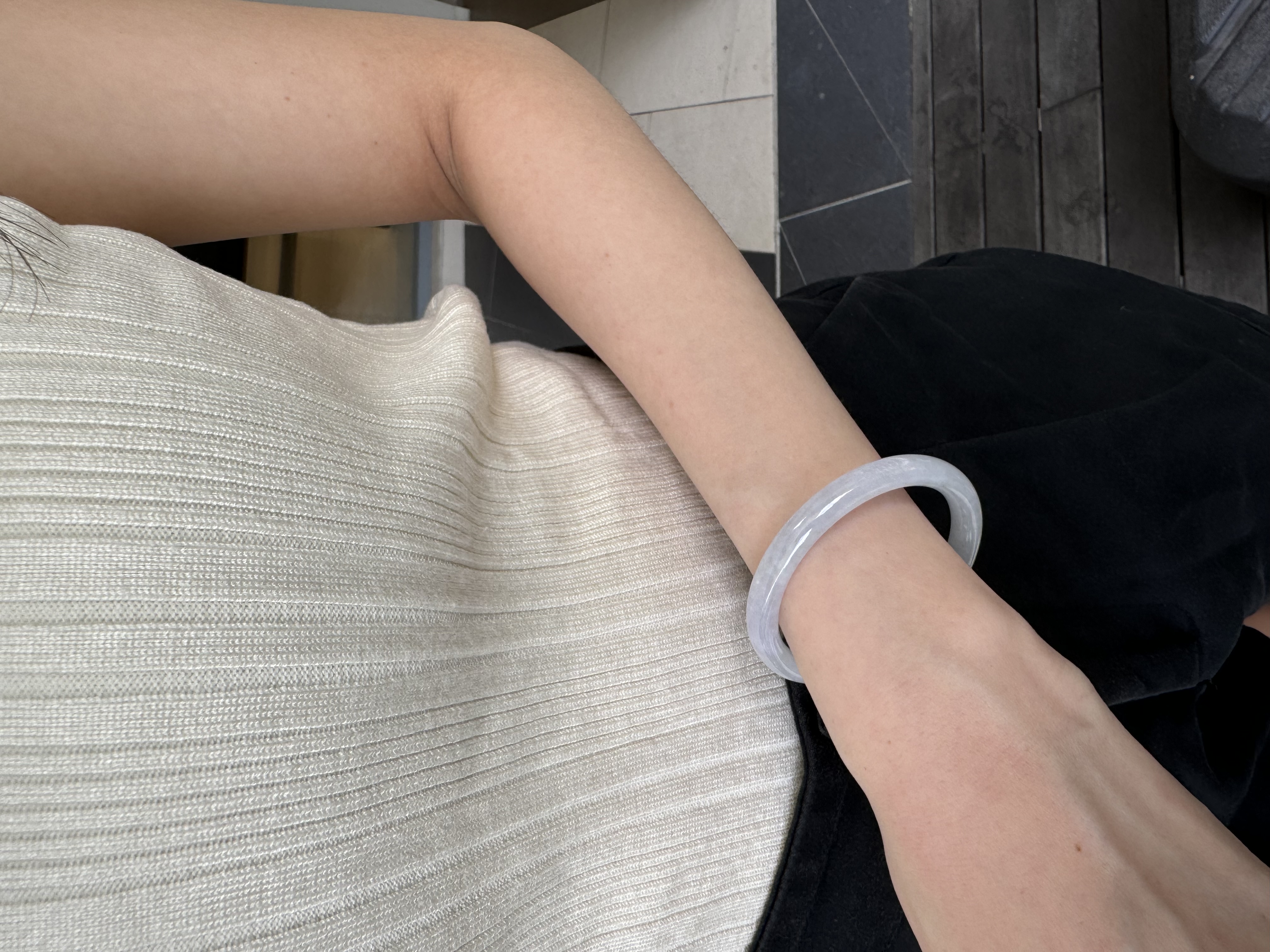 Light Purple Jadeite Bangle 52mm