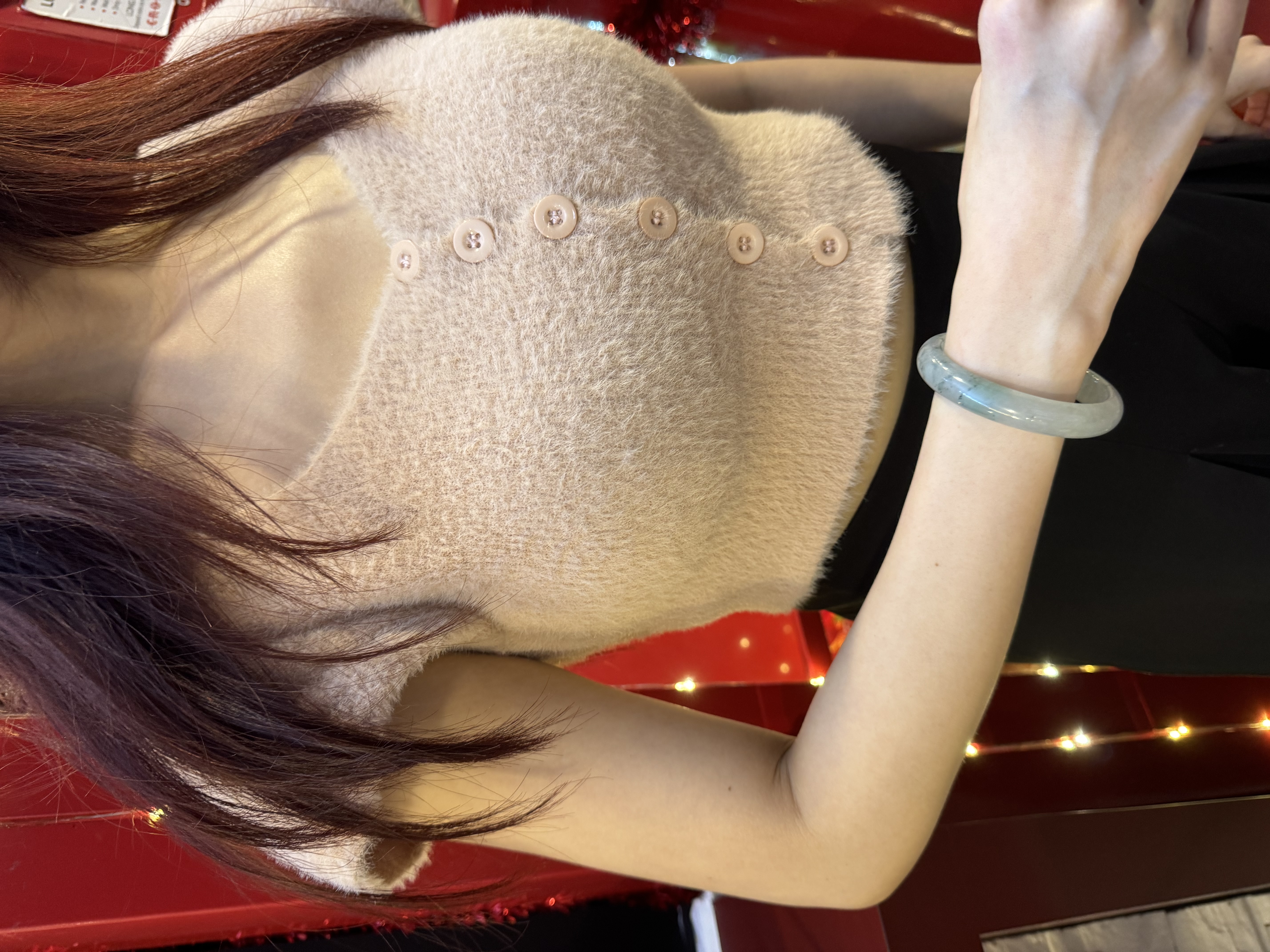 Icy Floral Jadeite Bangle 55mm