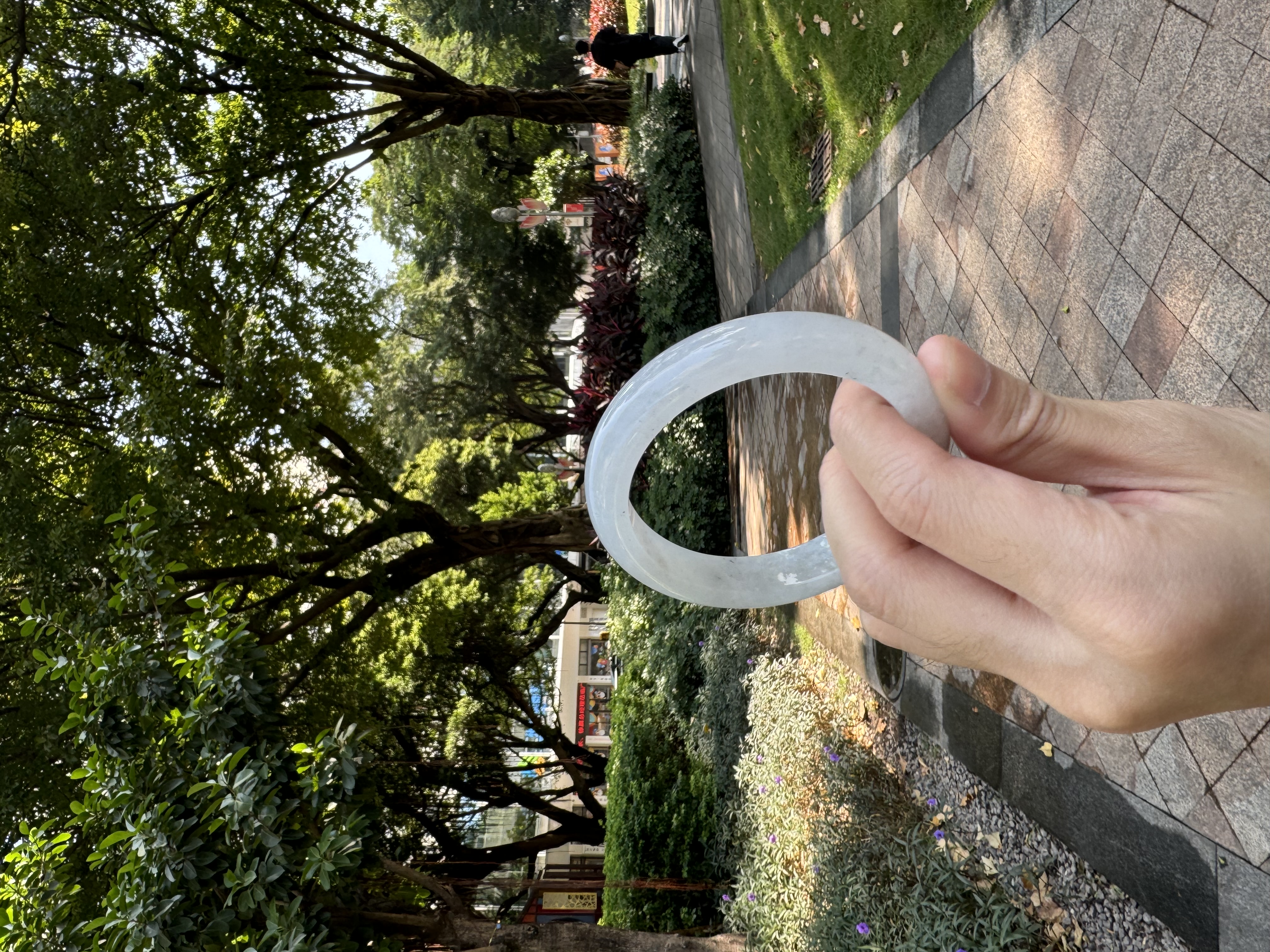 Icy White Jadeite Bangle 56mm