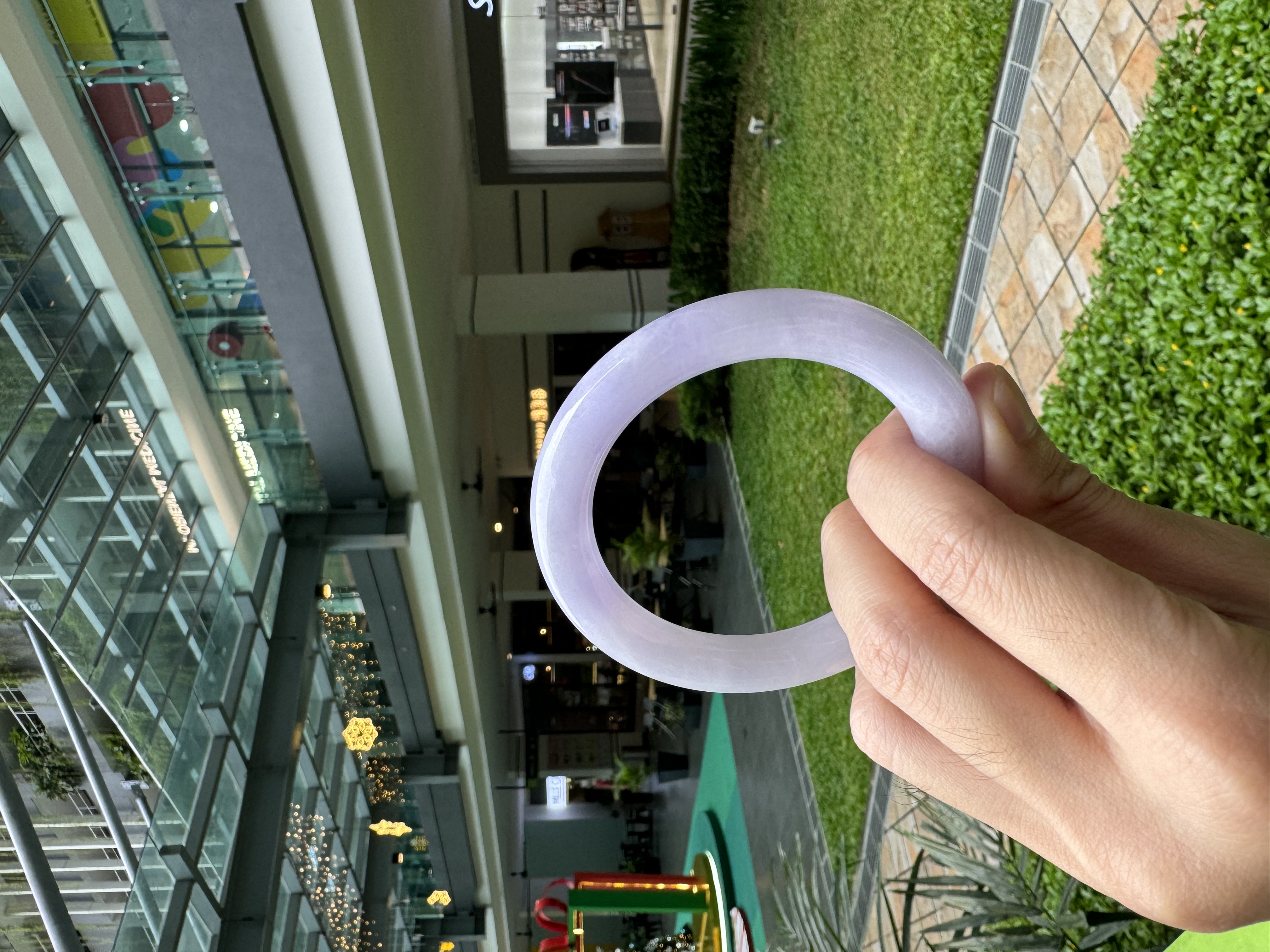 Lavender Jadeite Bangle 55mm