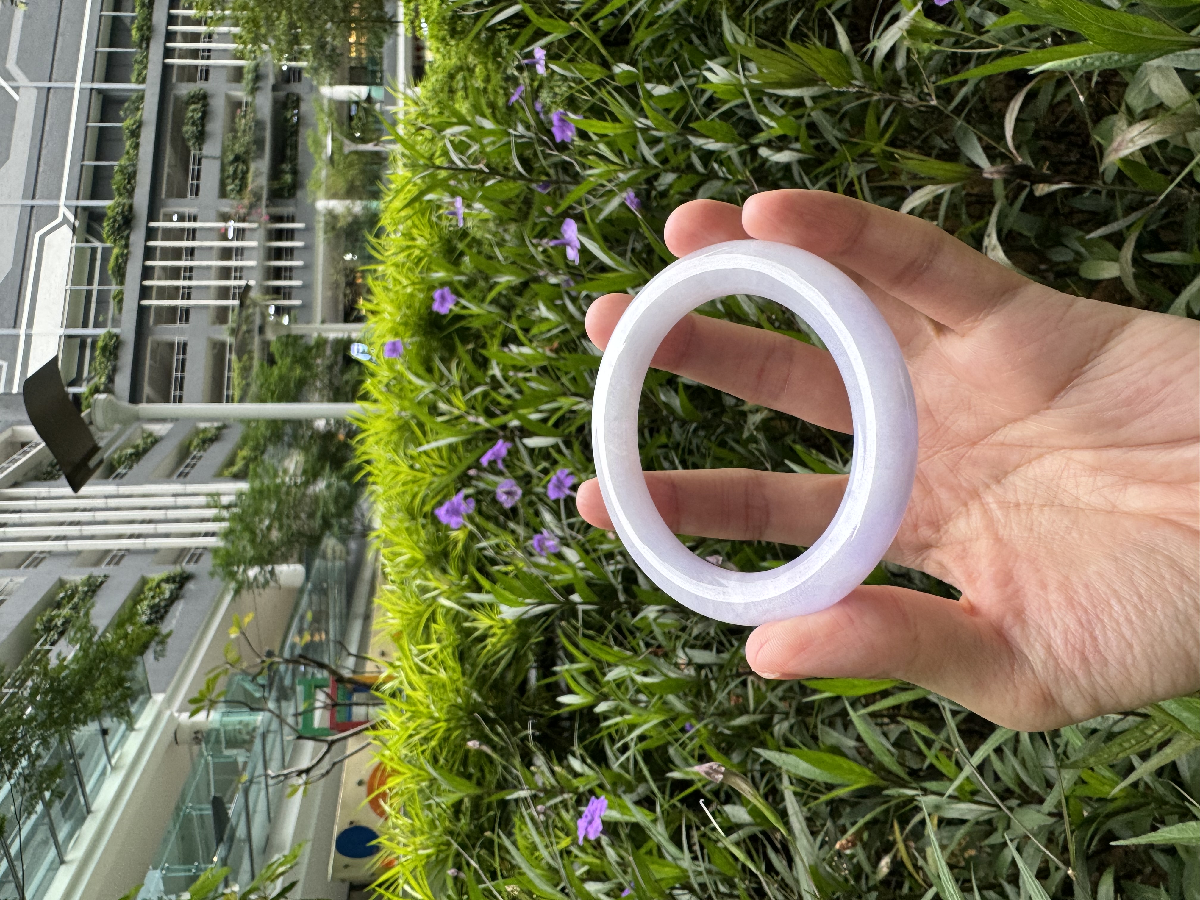 Lavender Jadeite Bangle 55mm